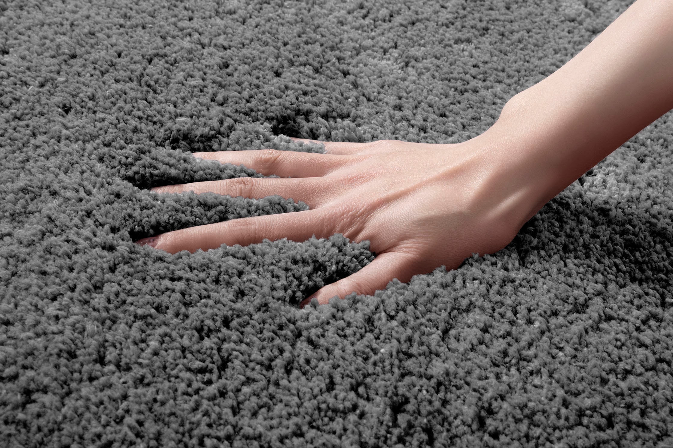 my home Badematte »Sanremo, Badvorleger, Badezimmer Teppich, sehr weich«, rutschhemmend beschichtet, fußbodenheizungsgeeignet-schnell trocknend, Badteppich, unifarben, rechteckig, rund & als 3-tlg. Set erhältlich