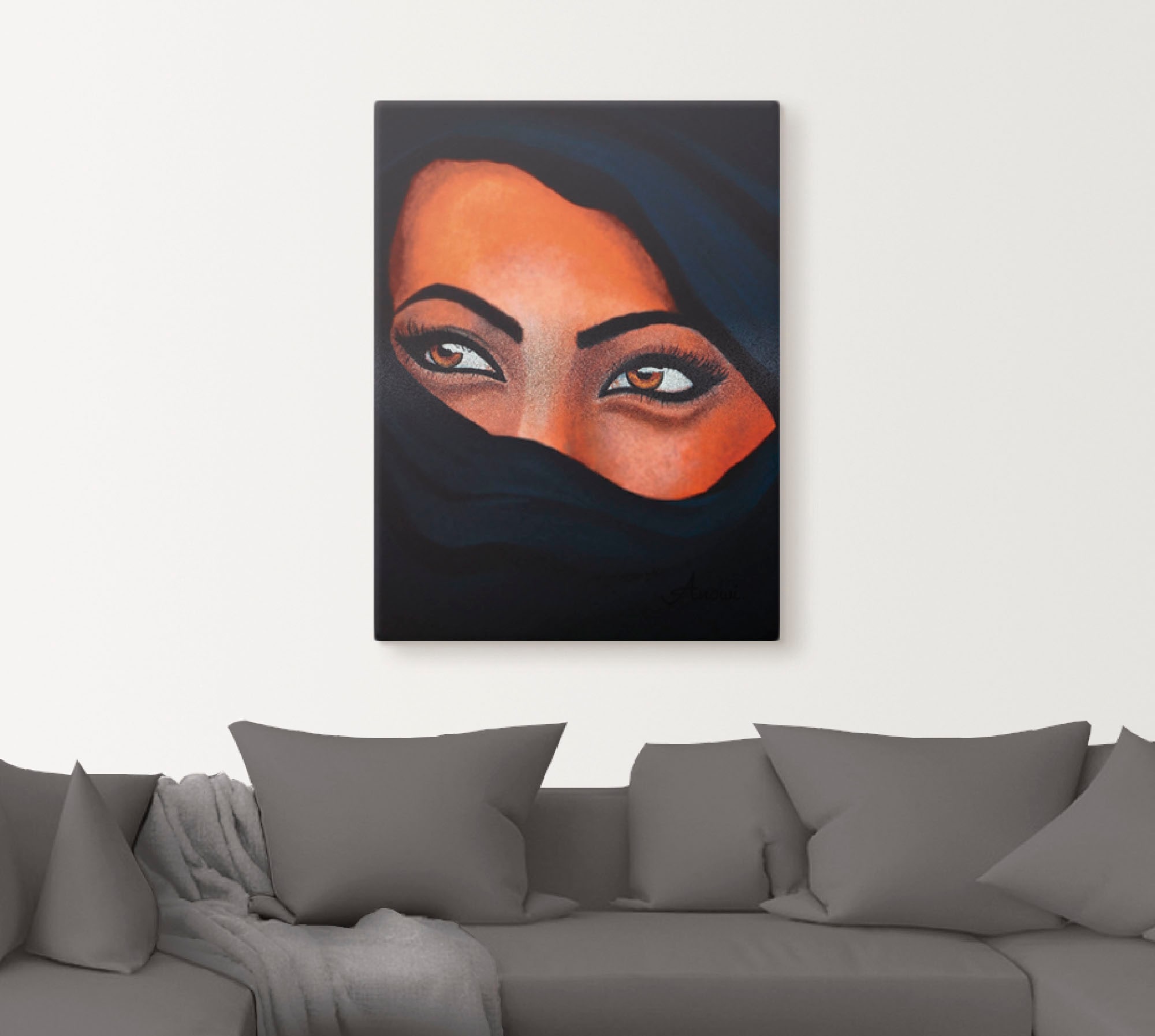 Artland Wandbild "Tuareg - Der Sand auf deiner Haut", Frau, (1 St.), als Le günstig online kaufen