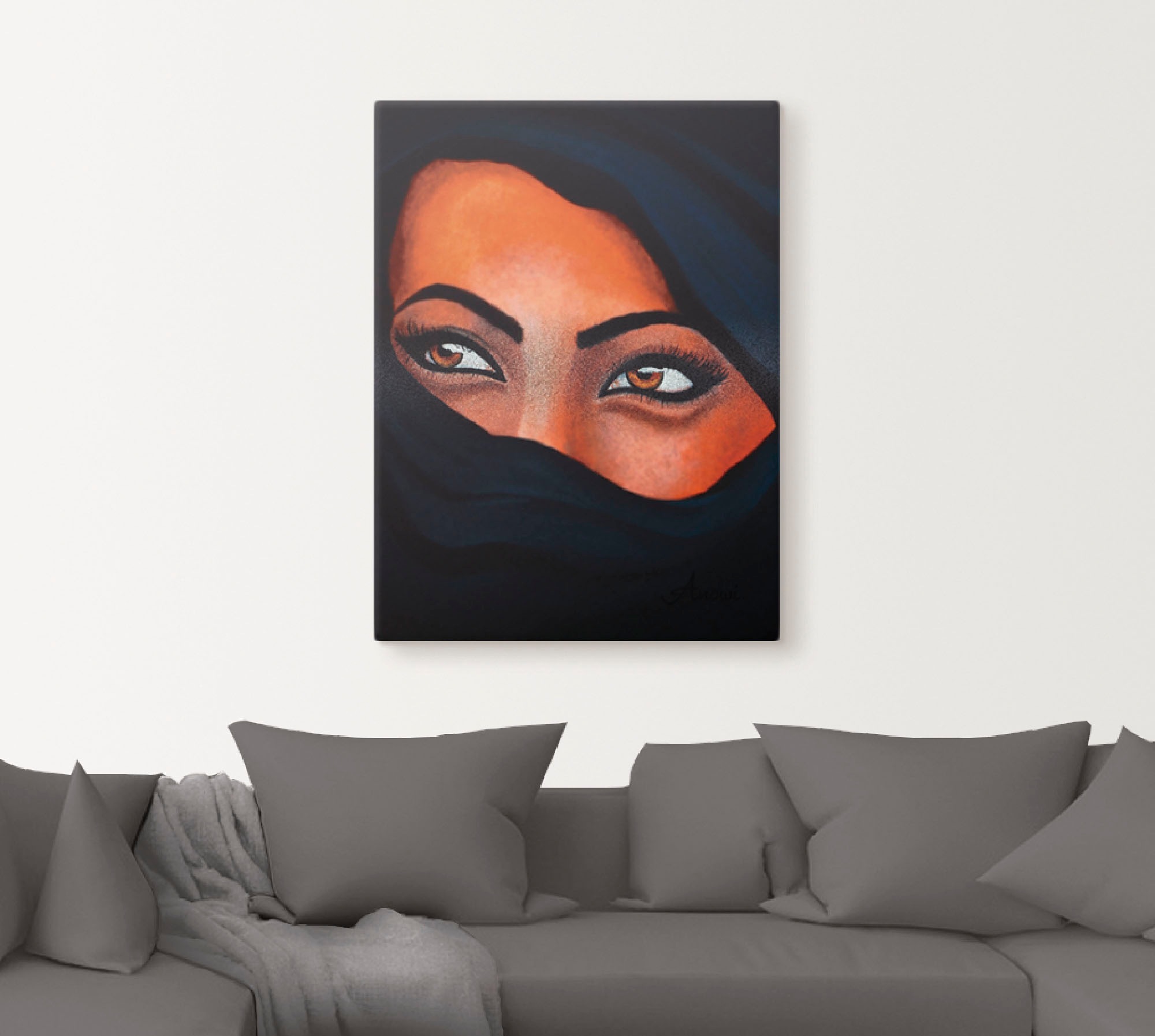 Artland Wandbild »Tuareg - Der Sand auf deiner Haut« Frau 1 Stk. tlg. als L günstig online kaufen