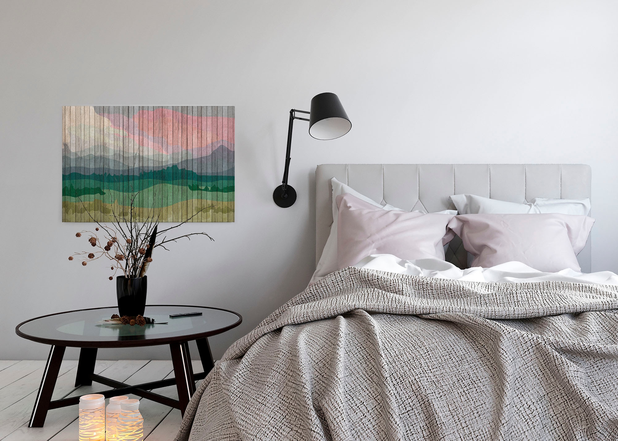 A.S. Création Leinwandbild »mountains«, Kunst-Landschaft-Kinder, (1 St.), Keilrahmen Landschaft Berge Gebirge Leinwand-Bild Wohnzimmer modern