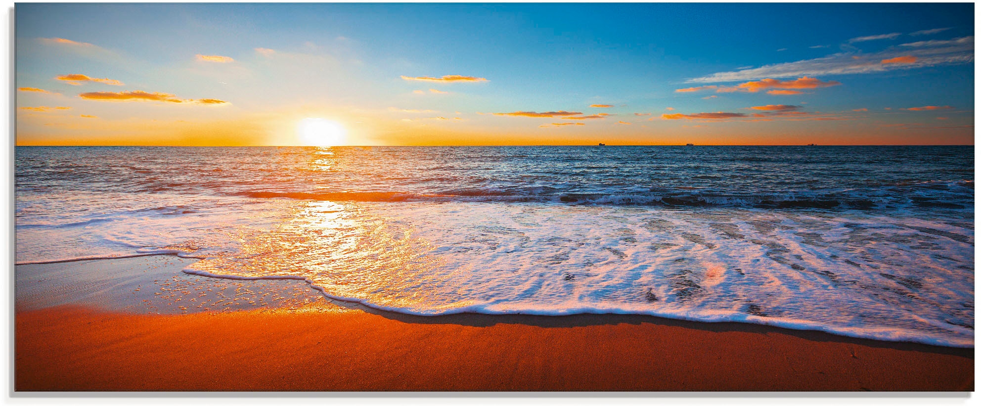 Artland Glasbild auf St.) das und (1 »Sonnenuntergang Meer«, kaufen Raten Strand