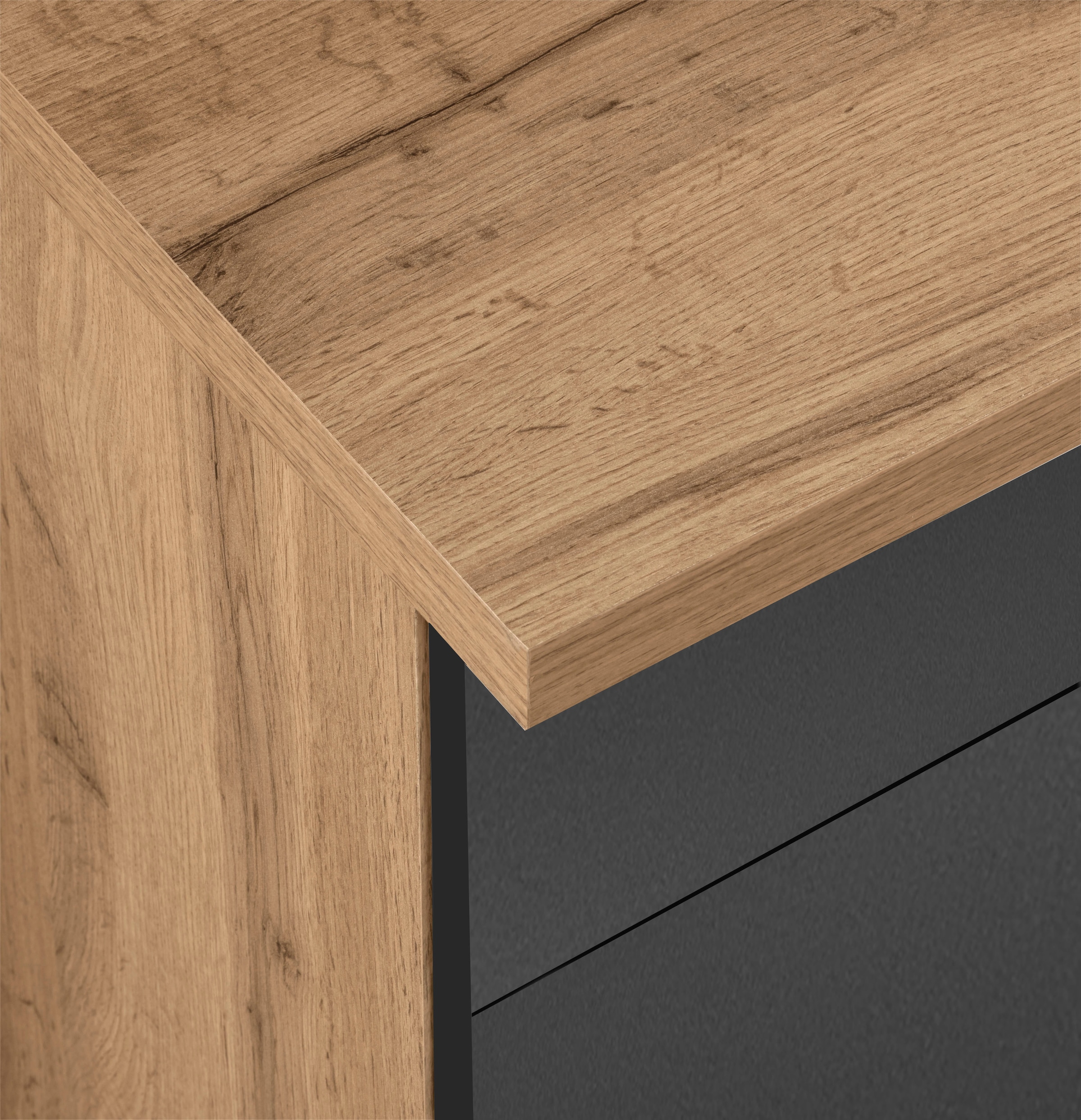 KOCHSTATION Unterschrank »KS-Wien« edel aussehende gestiftete Fronten