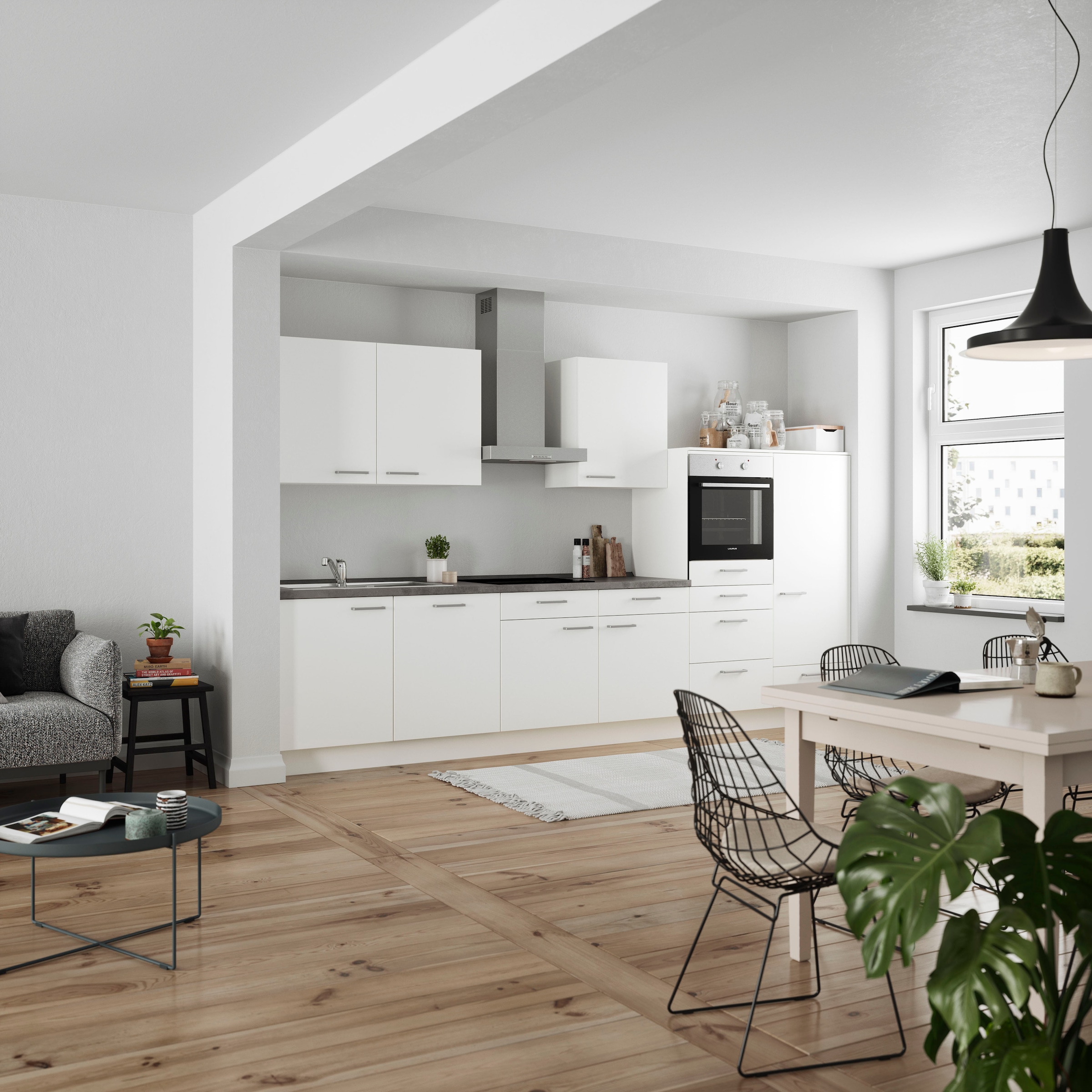 nobilia® Küchenzeile »"Touch I"«, vormontiert, Ausrichtung wählbar, Breite 360 cm, wahlw. mit E-Geräten