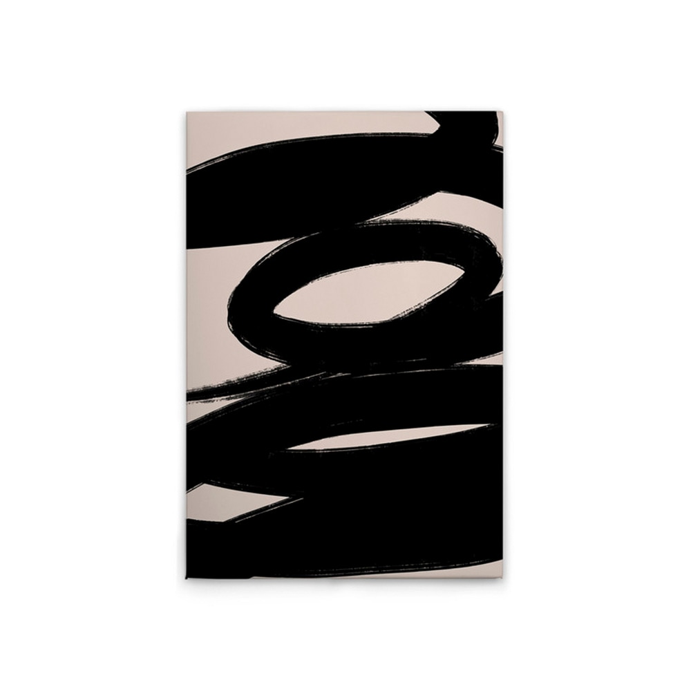 A.S. Création Leinwandbild »Brushstroke 1 - Wandbild Creme Schwarz Keilrahm günstig online kaufen