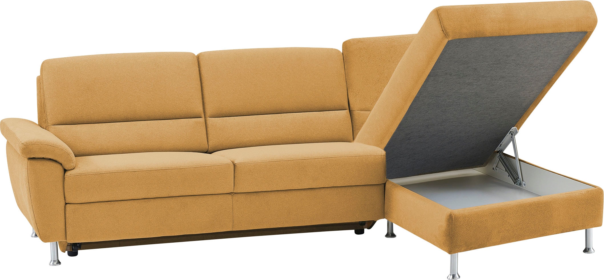 CALIZZA INTERIORS Ecksofa »Onyx L-Form«, Recamiere links oder rechts, wahlweise mit Bettfunktion, Breite 270 cm