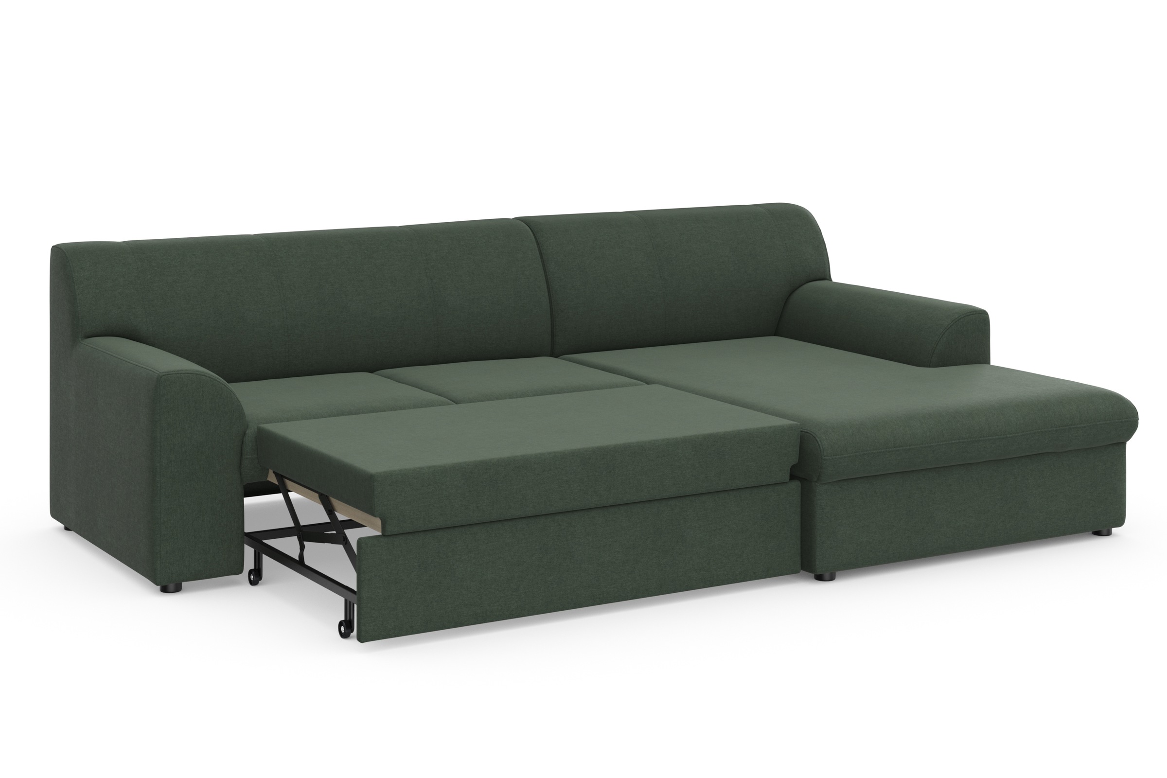 DOMO collection Ecksofa »Topper, elegant und zeitlos, kompaktes Stellmaß 245/155cm, L-Form«, mit Recamiere, wahlweise mit Schlaffunktion