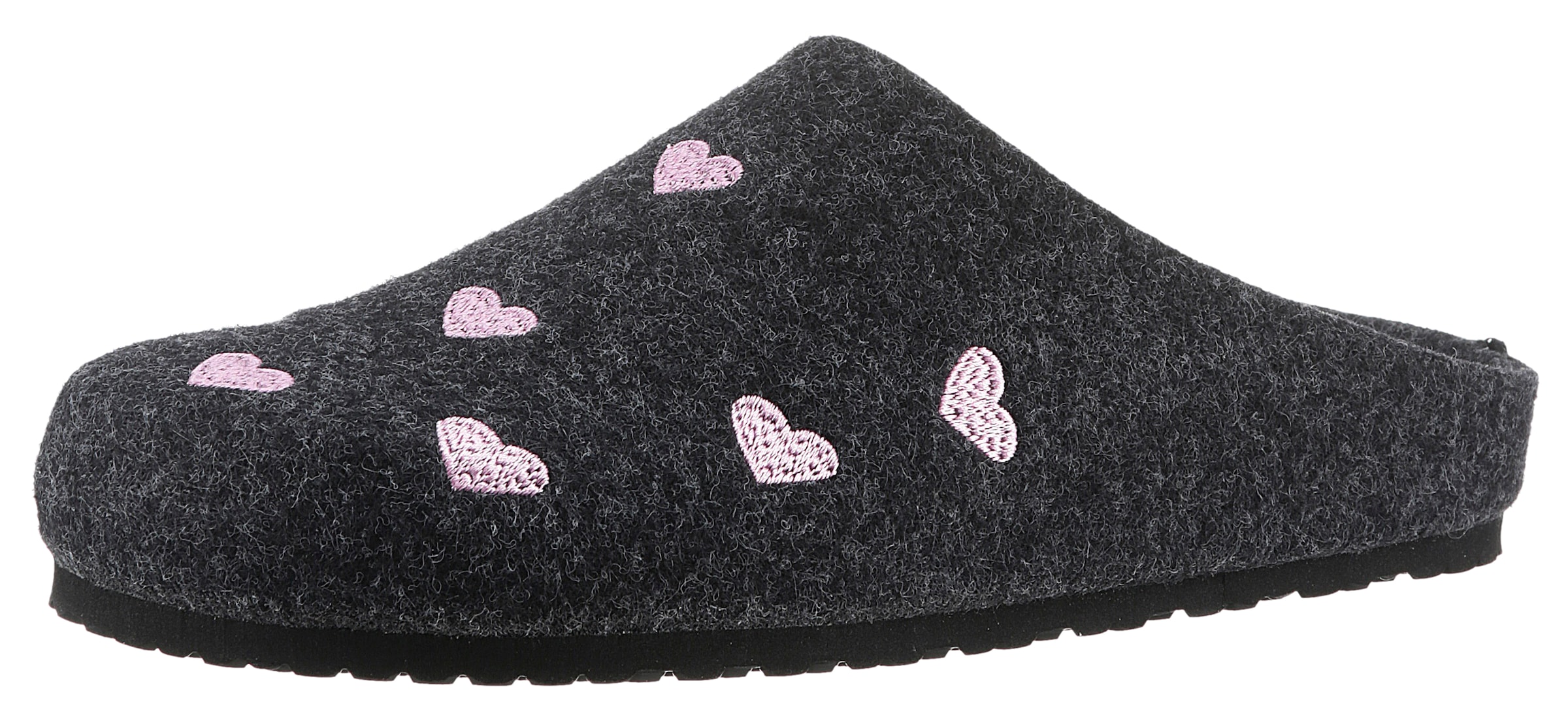 BIO Life Clog, Hausschuh, Homeslipper mit Herzchen-Stickerei - NEUE KOLLEKTION