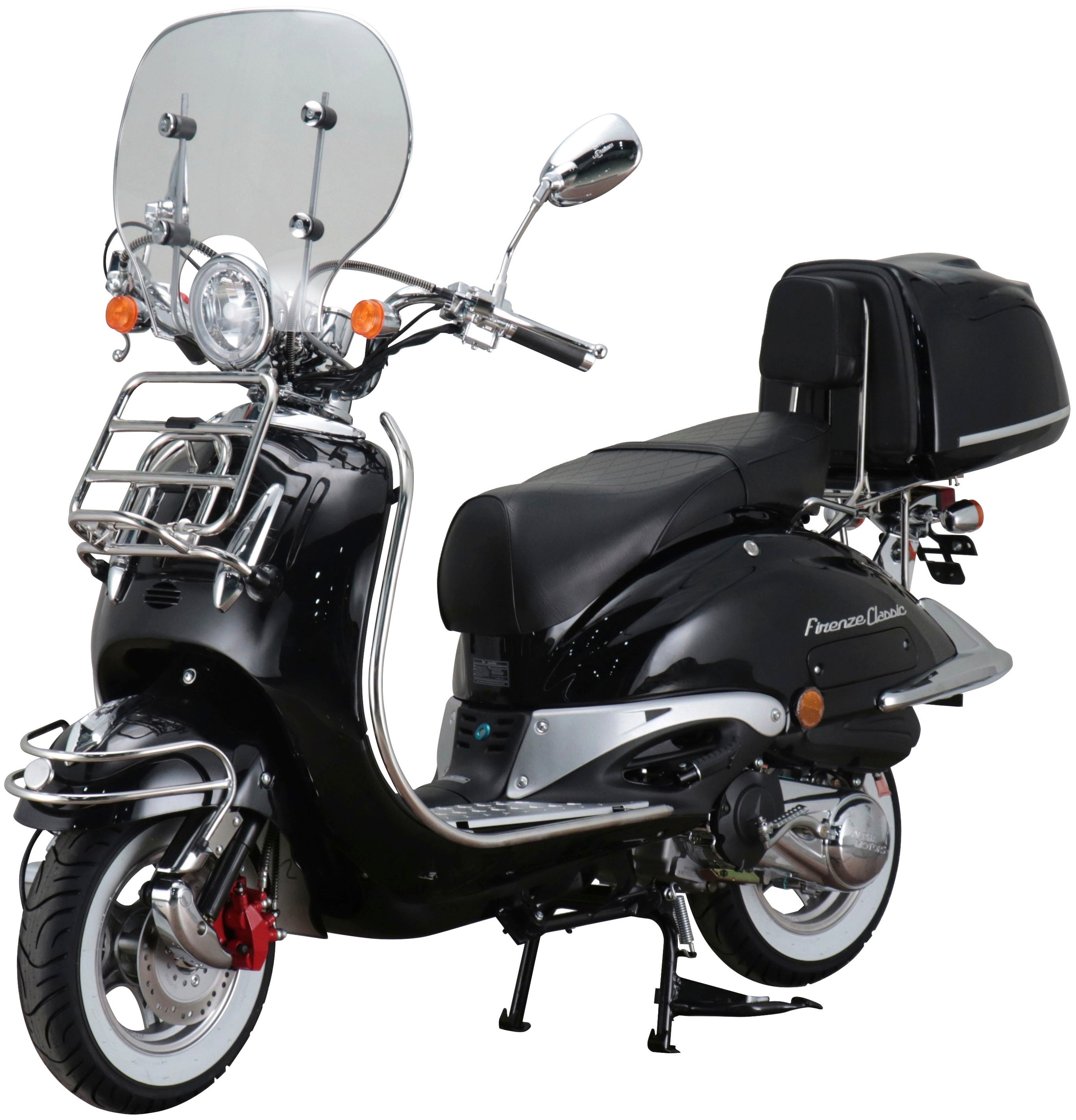 Alpha Motors Motorroller »Retro Firenze Classic«, 125 cm³, 85 km/h, Euro 5, 8,6 PS, (Komplett-Set), mit Lenkerschloss und Windschild
