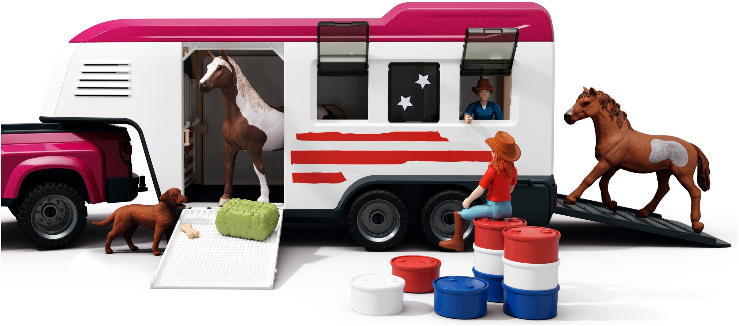 Schleich® Spielfigur »HORSE CLUB, Lakeside Truck mit Anhänger (42705)«