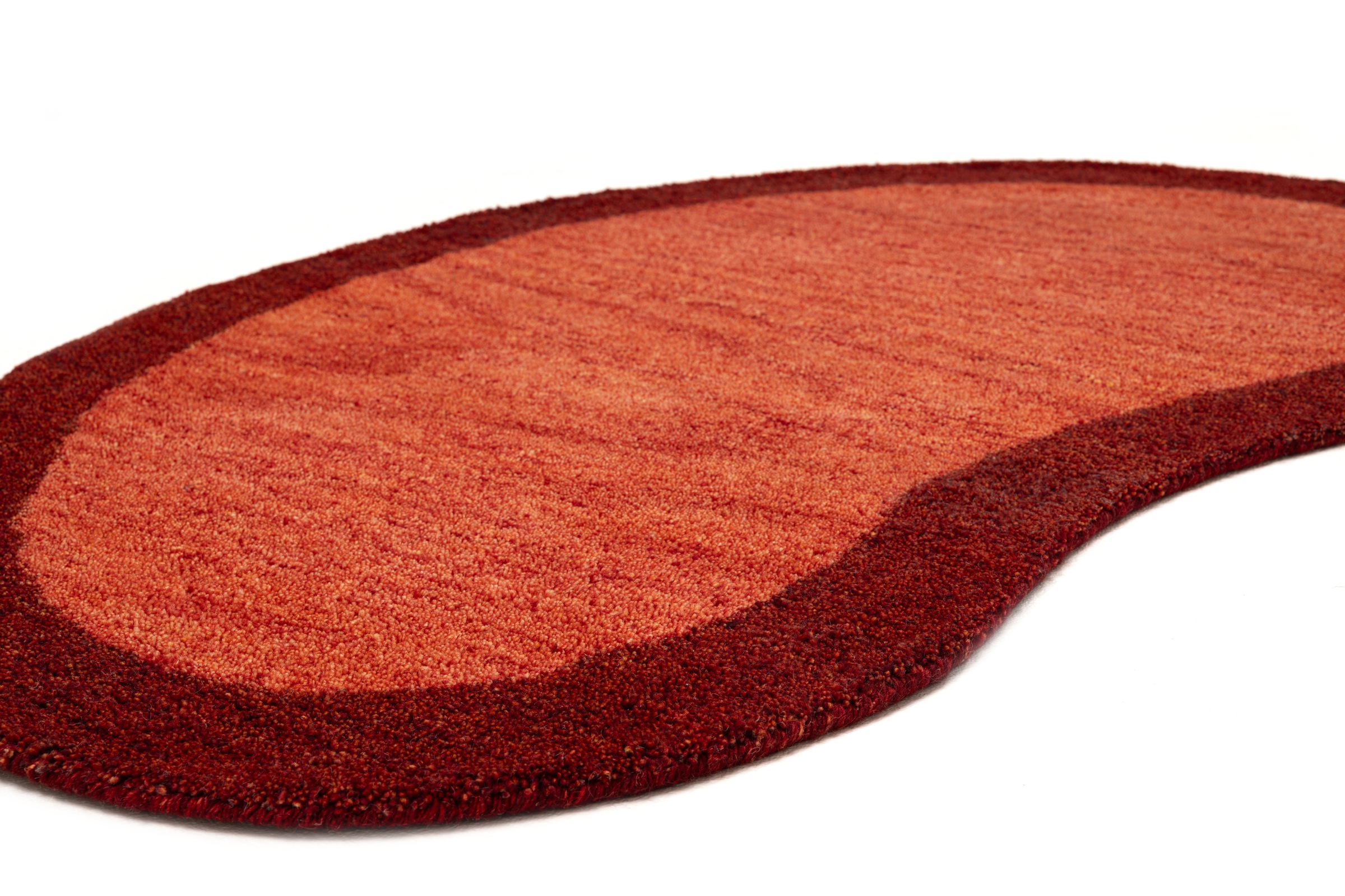 THEKO Wollteppich »Gabbeh Super, Handweb Teppich, Bordüre, reine Wolle, handgewebt«, oval, 15 mm Höhe, Schlafzimmer, Wohnzimmer, Esszimmer, auch als Läufer, eckig oder rund