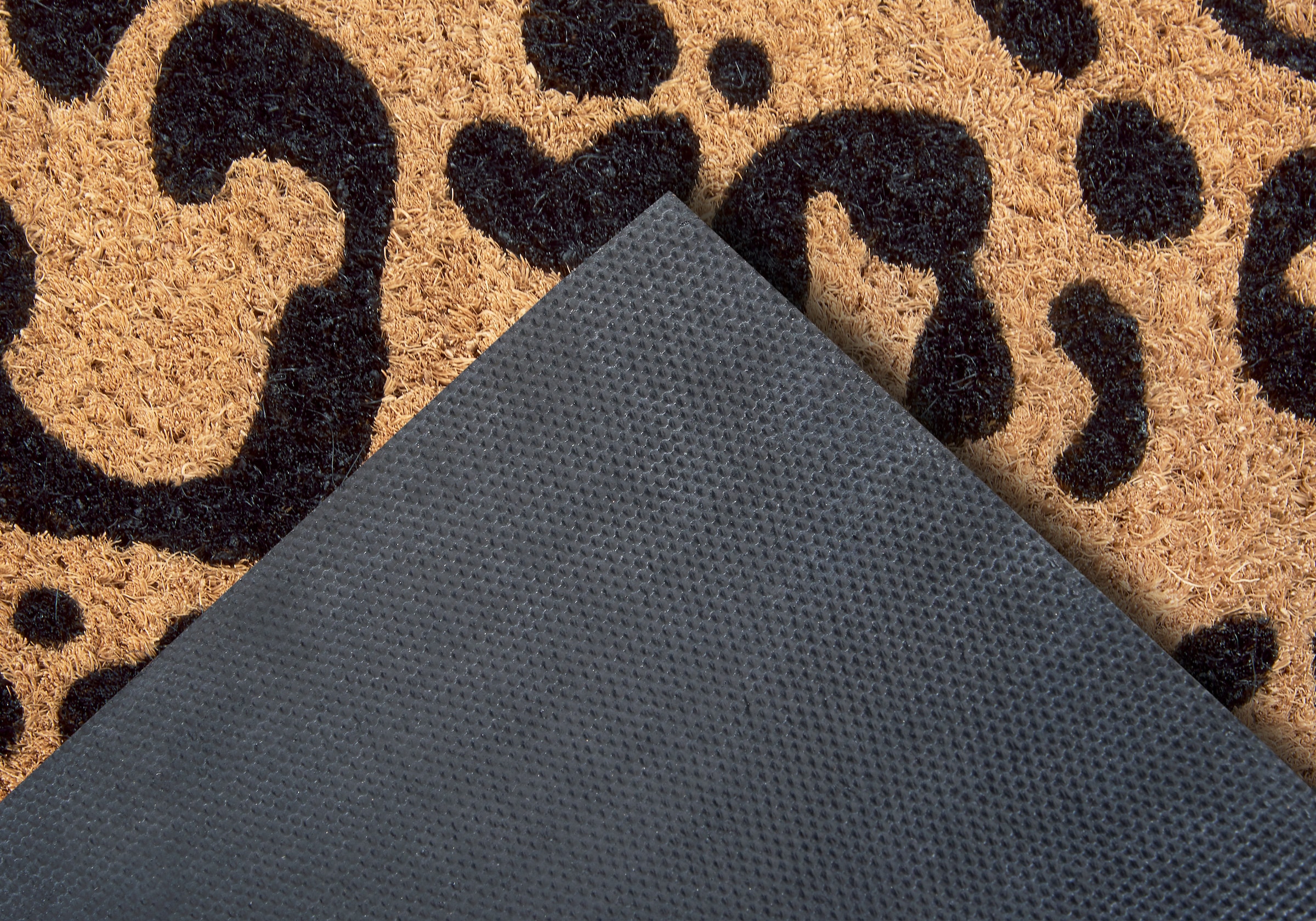 HANSE Home Fußmatte »Mix Mats Kokos Leopard Look, Türmatte«, rechteckig, 15 mm Höhe, Kokos, Schmutzfangmatte, Outdoor, Rutschfest, Innen, Kokosmatte, Flur