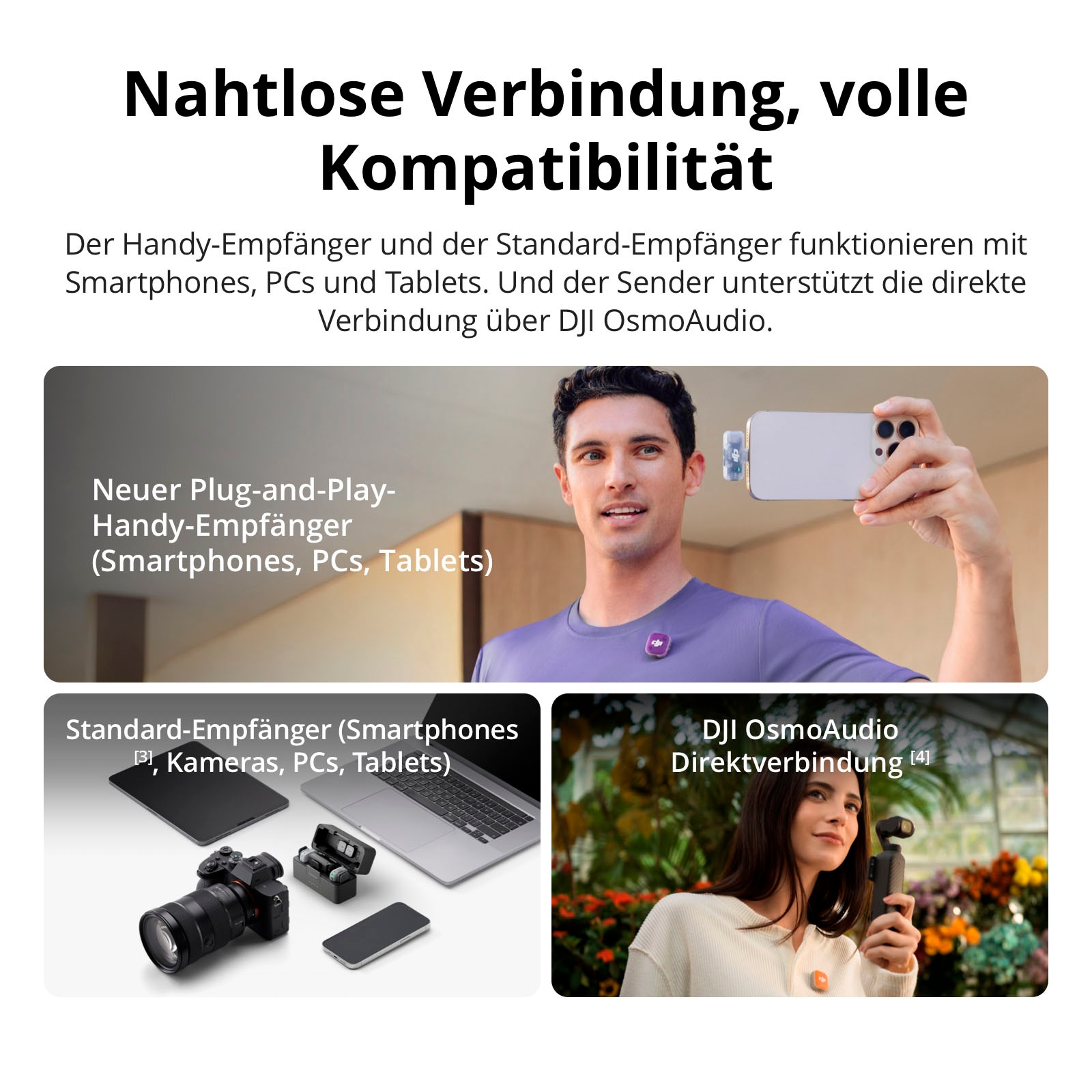 DJI Mikrofon »Mic Mini 2 (1 TX + 1 Mobile RX + Charging Case)«