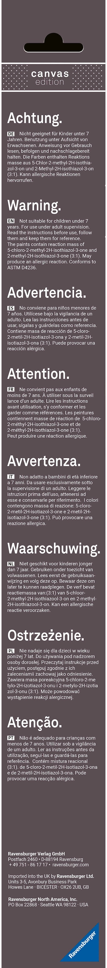 Ravensburger Malen nach Zahlen »CreArt, Leinwand Farbenfrohes Santorini« Made in Europe