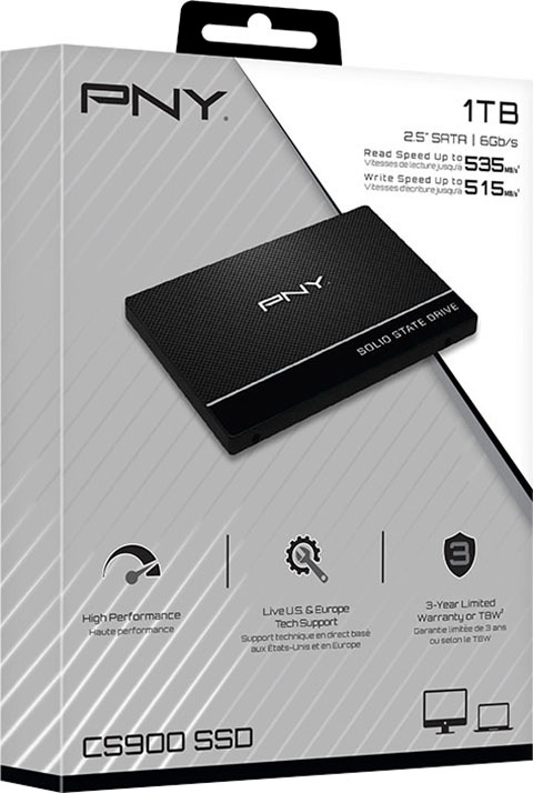 PNY interne SSD »CS900 2.5'' SATA III SSD 1TB« 2,5 1 TB Anschluss SATA II | SATA III