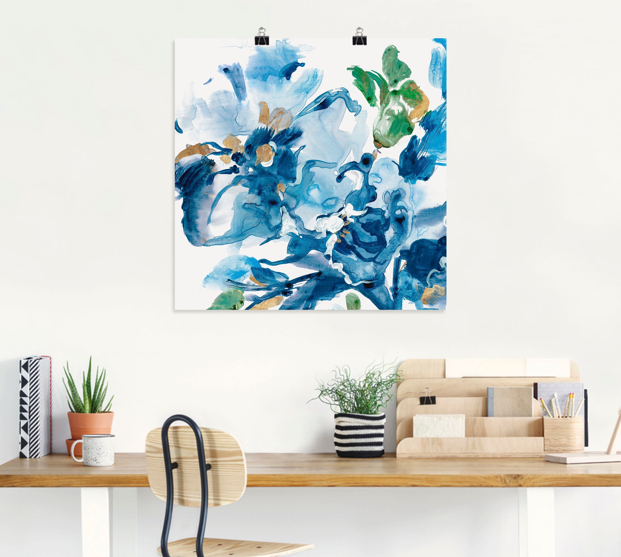 Blumenbilder, als versch. St.), in Alubild, (1 Leinwandbild, »Cerulean Poster Größen Floral«, Wandbild oder Wandaufkleber kaufen Artland online