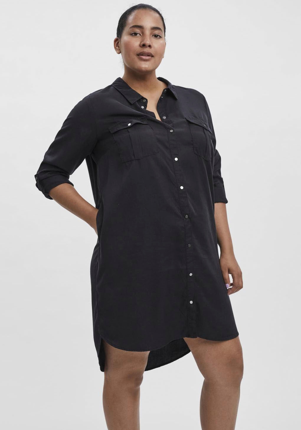 Vero Moda Curve Jeanskleid »VMSILA LS SHORT DRESS MIX GA CURVE NOOS« im  Online-Shop bestellen