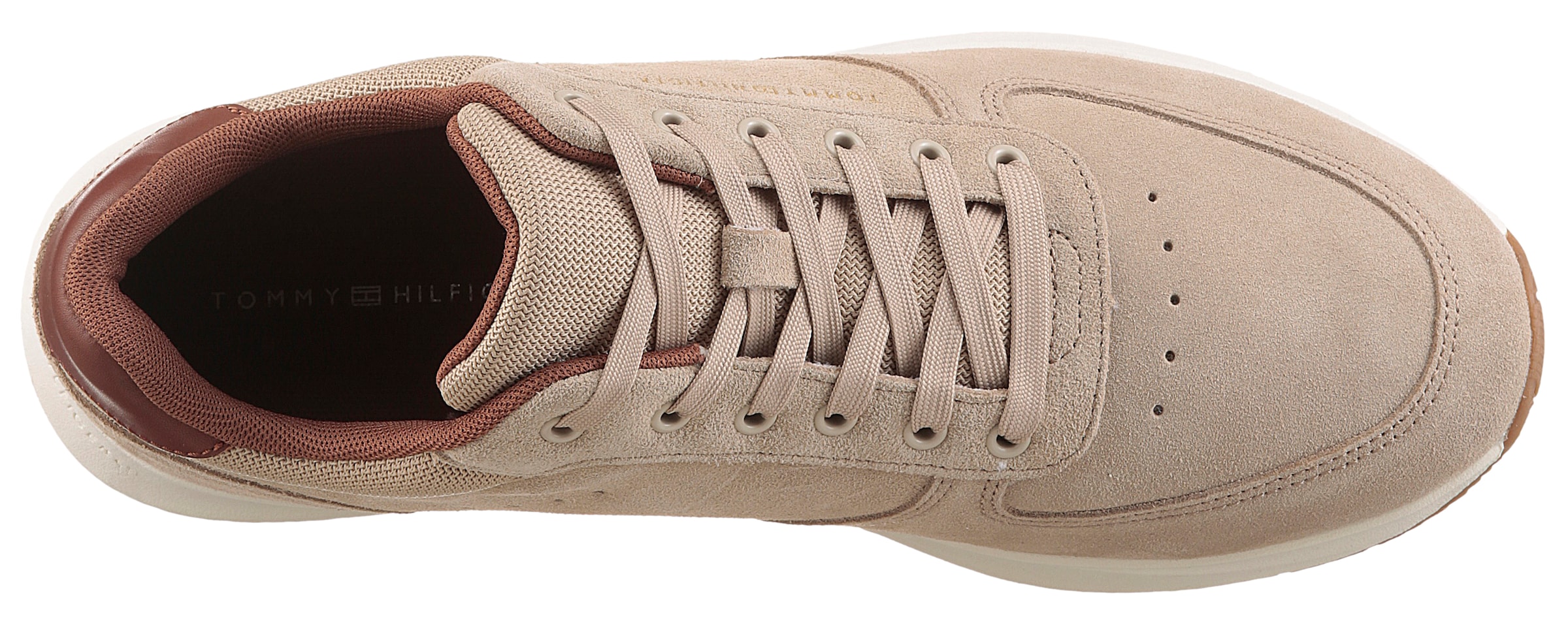 Tommy Hilfiger Sneaker »PREMIUM SUEDE HYBRID«, Freizeitschuh, Halbschuh, Schnürschuh, weiche Schaftrand-Polsterung