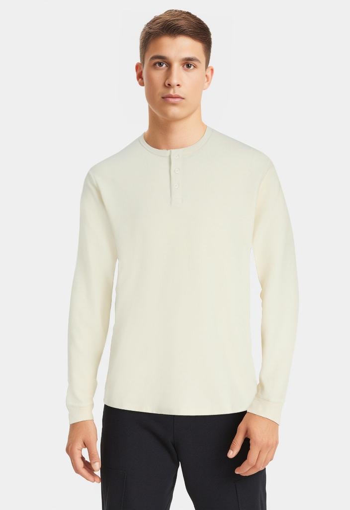 Jack & Jones Langarmshirt »JJEDOVER HENLEY LS TEE NOOS«