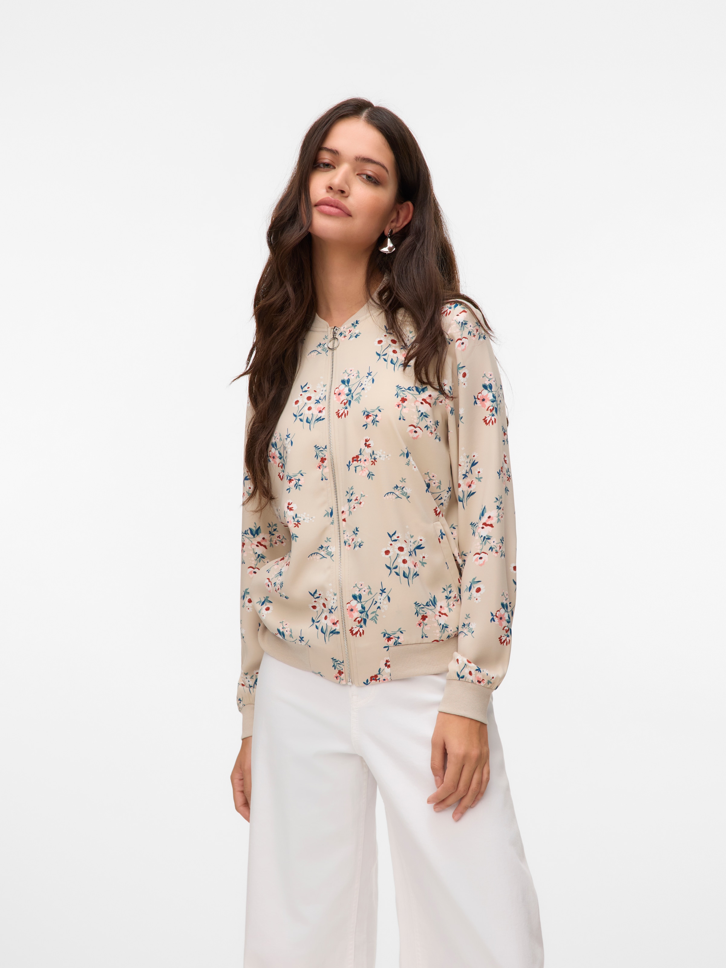 Vero Moda Blouson »VMCOCO L/S BOMBER AOP WVN NOOS« Materialmix