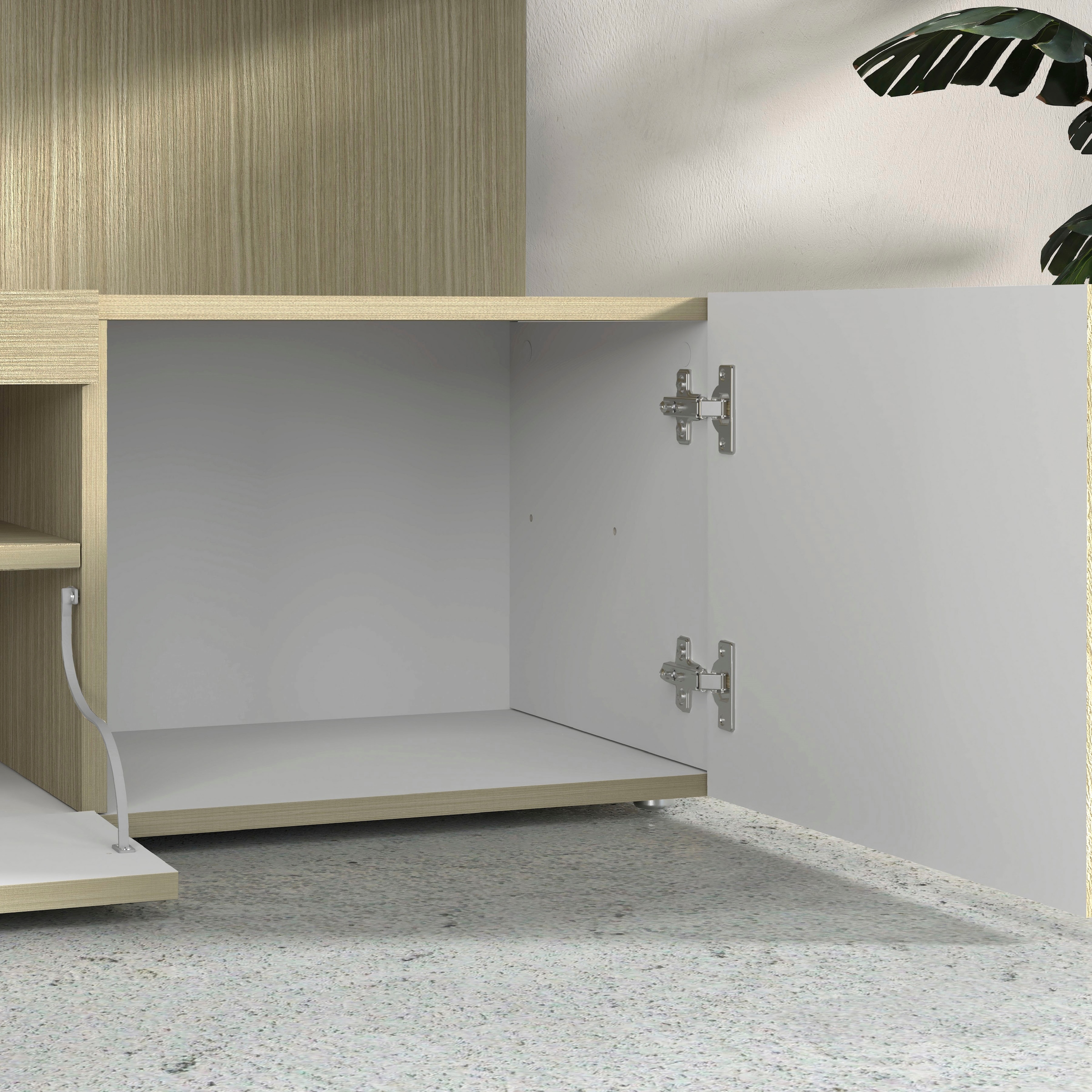 INOSIGN Wohnwand »Wohnwand New Egypt, Anbauwand, Medienwand, Wohnzimmerwand« Weiß in Hochglanz, alle anderen Farben in matter Ausführung., 4 Stk. tlg.