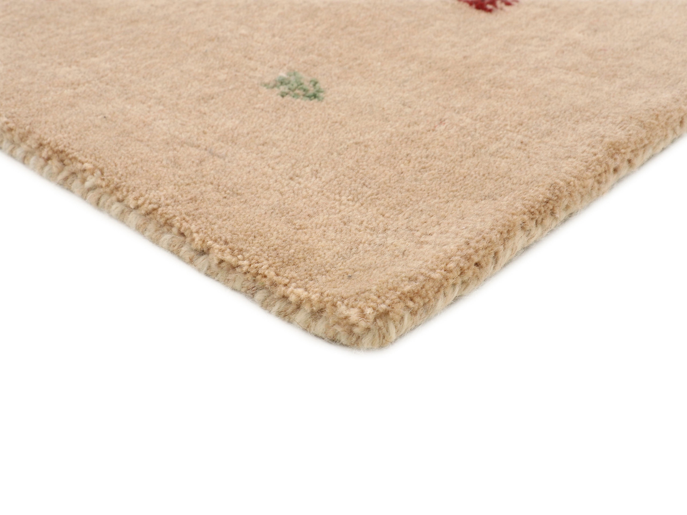carpetfine Wollteppich »Gabbeh Uni, auch als Läufer und Rund erhältlich«, rechteckig, 15 mm Höhe, reine Wolle, handgewebt, Gabbeh Loom Tiermotiv, große Farbauswahl