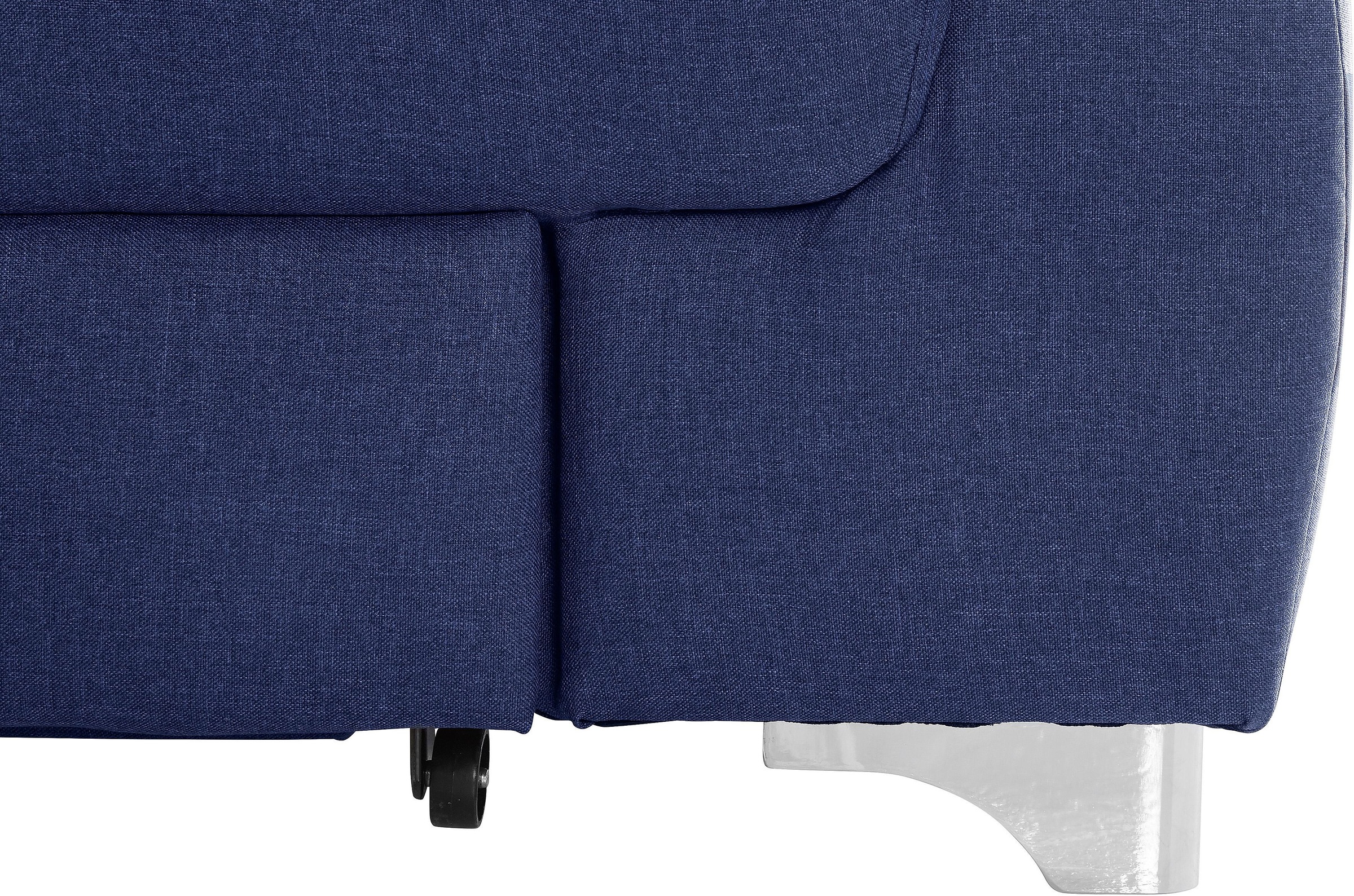 DOMO collection Ecksofa »Mira, inklusive Kopfteilverstellung für mehr Wohlfühlkomfort, L-Form«, wahlweise mit Bettfunktion und Bettkasten, elegant und modern