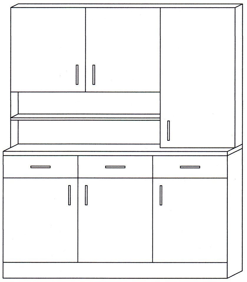 wiho Küchen Küchenbuffet »Küchenbuffet Prag, Breite 150 cm« online kaufen