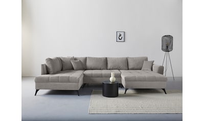 ATLANTIC home collection Wohnlandschaft »Bulky«, in U-Form und XXL  Sitzfläche, modular aufgebaut auf Raten bestellen