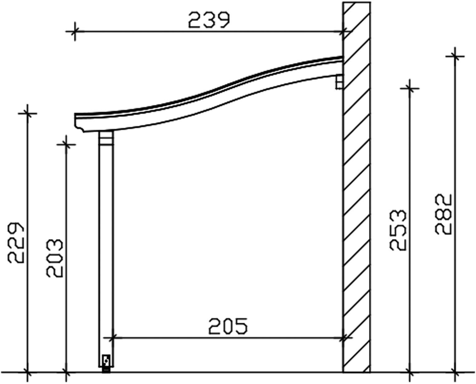 Skanholz Terrassendach »Venezia« Leimholz