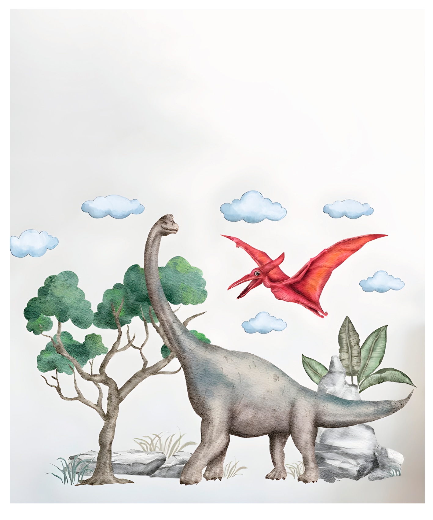 Lüttenhütt Poster »Dinosaurier«, Baum-Dinosaurier-Fantasy-Tiere, (1 St.), HD Premium Druck