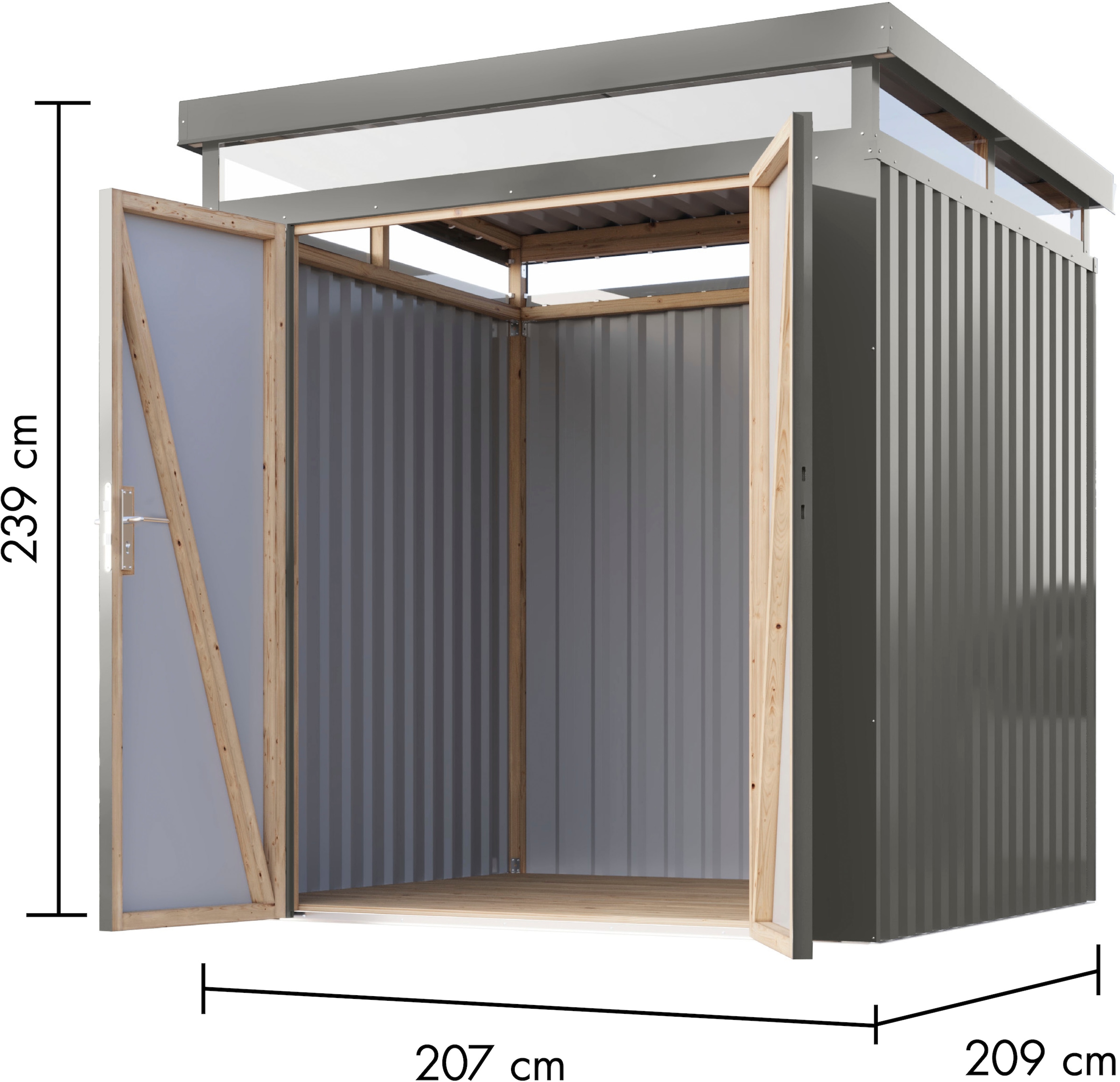Karibu Gerätehaus »Titanium 2« Made in Germany