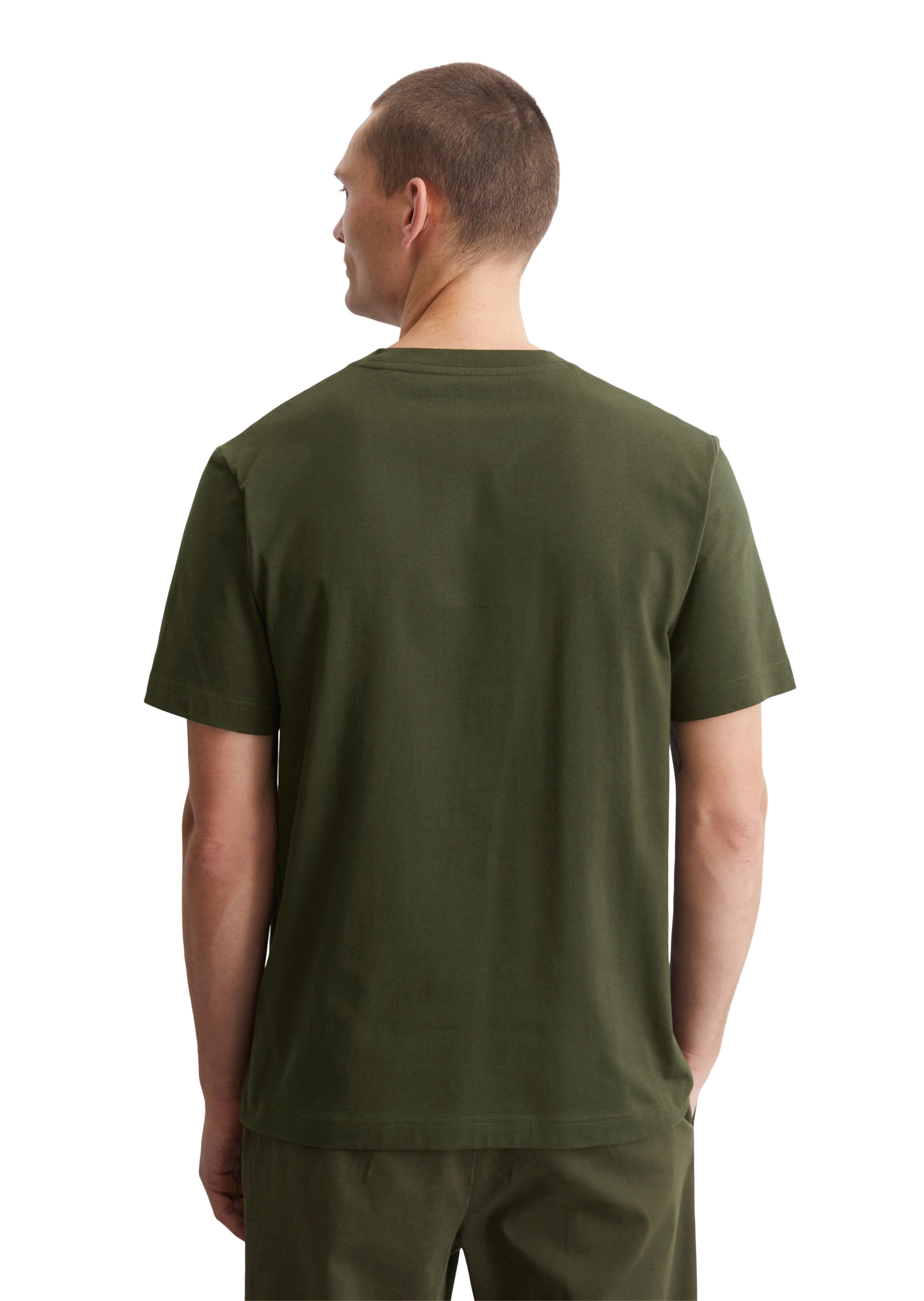 Marc O'Polo T-Shirt, ein kleines, dezentes Logo in Kontrastfarbe ziert die Brust