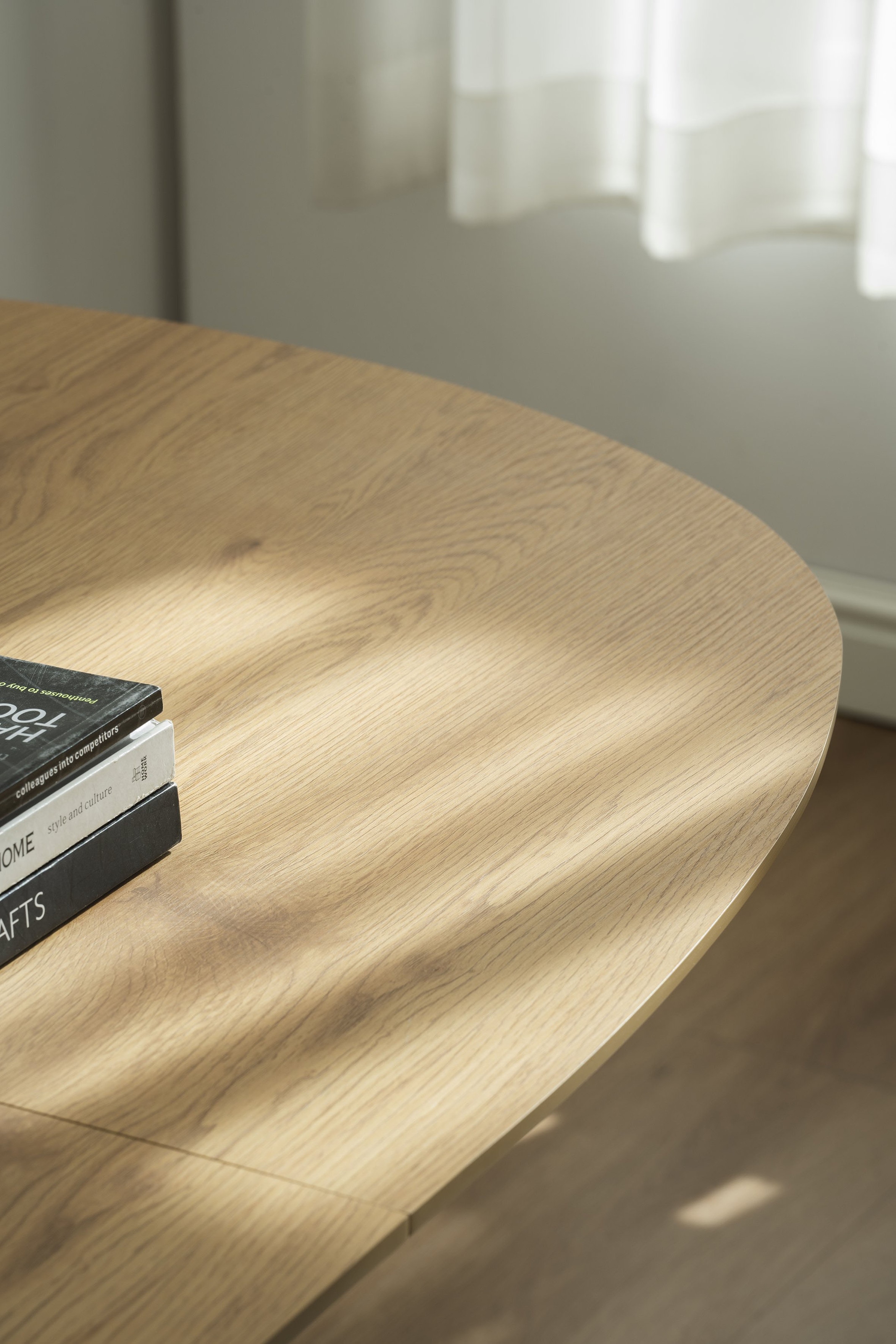 byLIVING Esstisch »NEVADA« Tischplatte Eiche natur, bis 100 kg, Säule (X-förmig), Mittelauszug