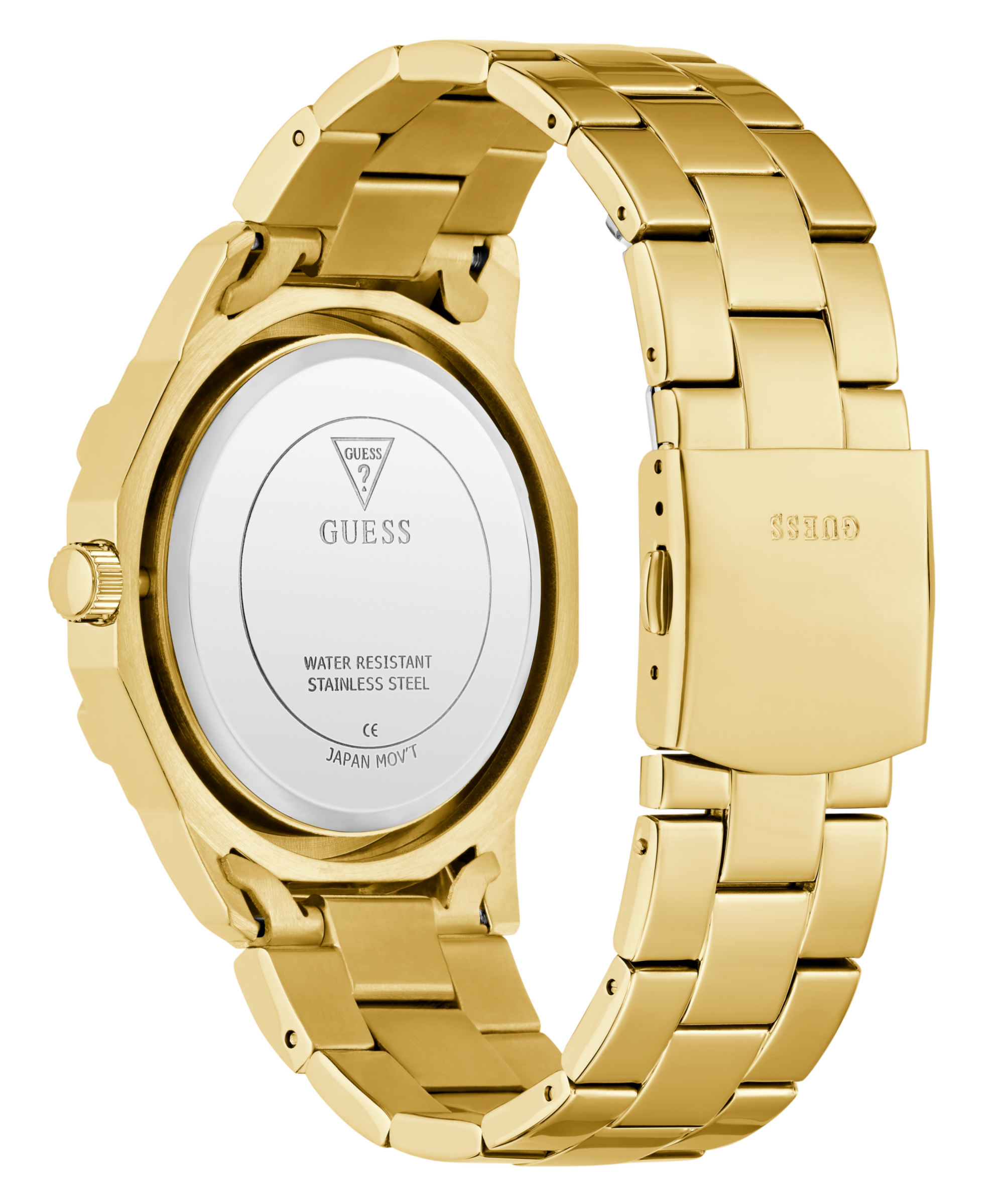 Guess Multifunktionsuhr »REGAL«, Quarzuhr, Armbanduhr, Herrenuhr, Edelstahlarmband, Datum