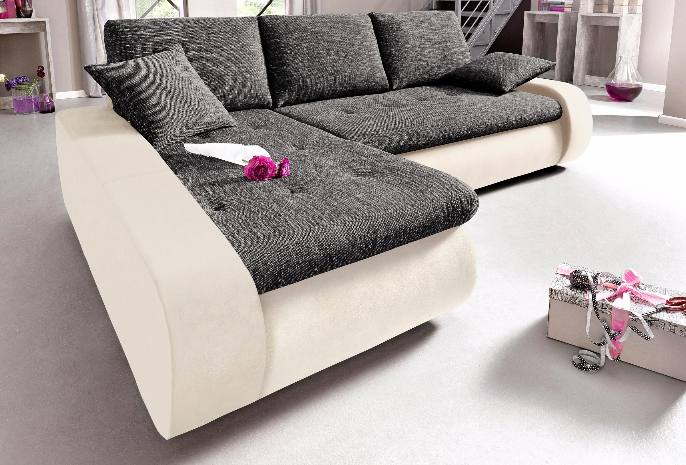 TRENDMANUFAKTUR Ecksofa »Indie, modern und bequem, Materialmix, OTTOs Choic günstig online kaufen
