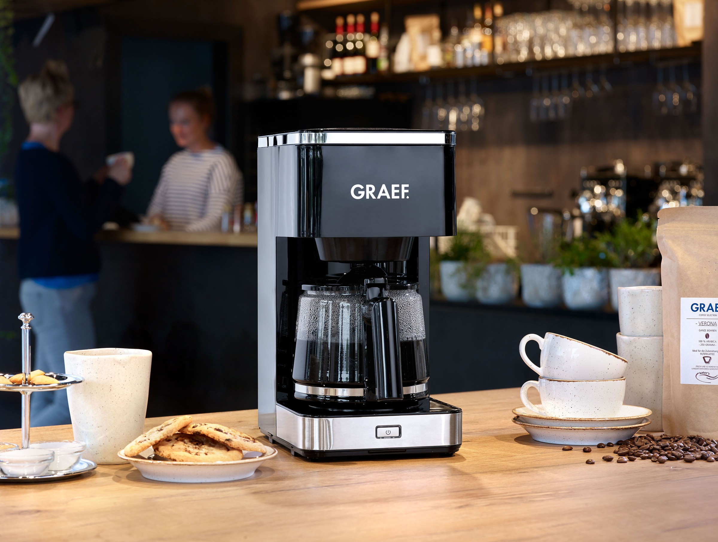Graef Filterkaffeemaschine »FK 401«, 1,25 l Kaffeekanne, Papierfilter, 1x4, mit Glaskanne, weiß