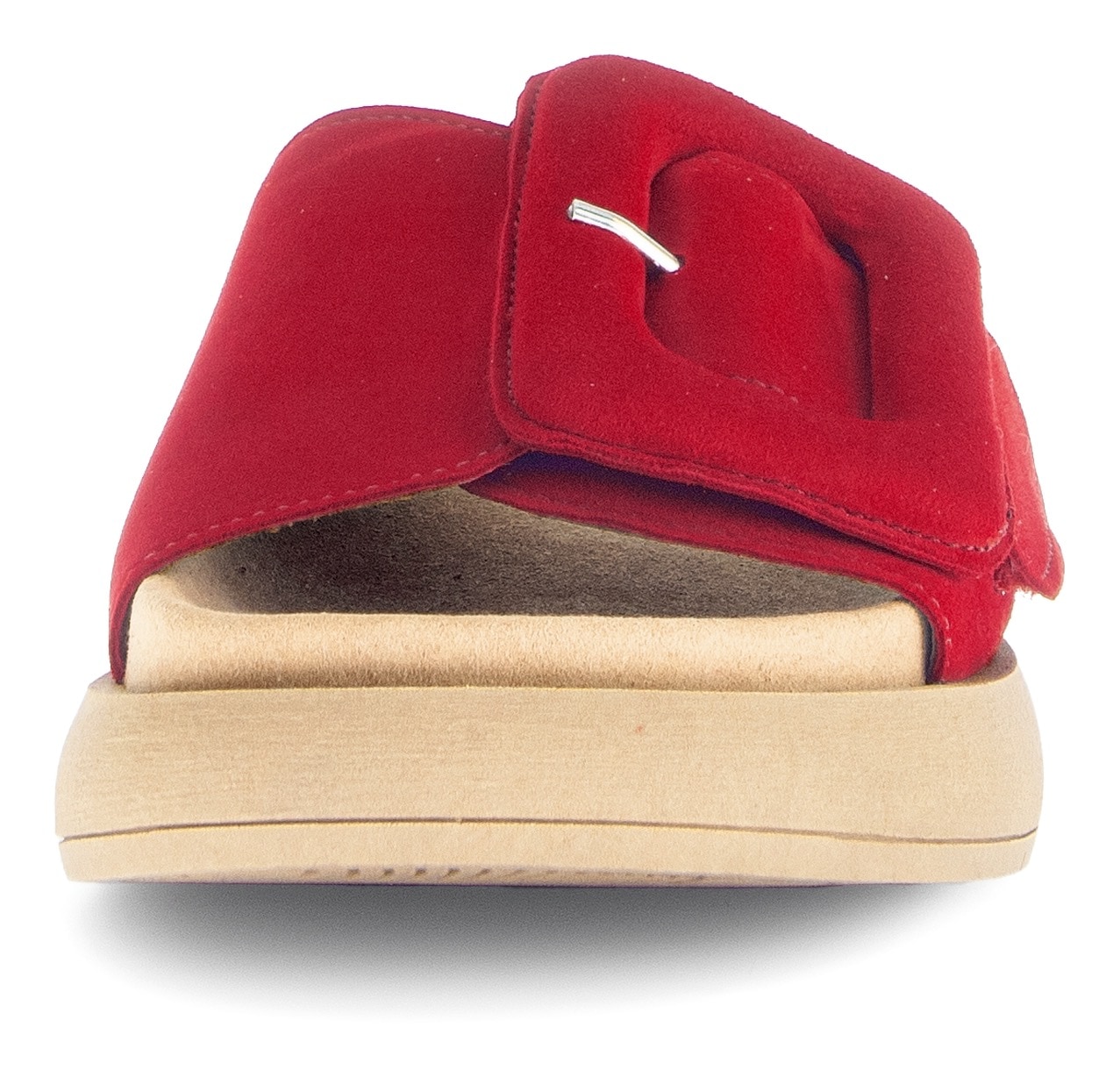 Gabor Pantolette, Plateau, Sommerschuh, Schlappen mit großer Zierschnalle