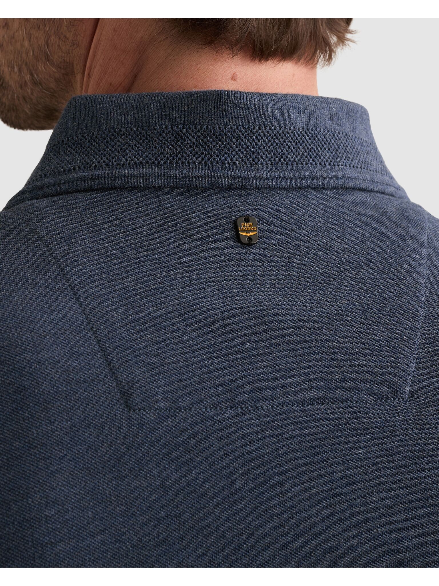 PME LEGEND Poloshirt Aufgesetzte Ärmeltasche mit Marken- Label