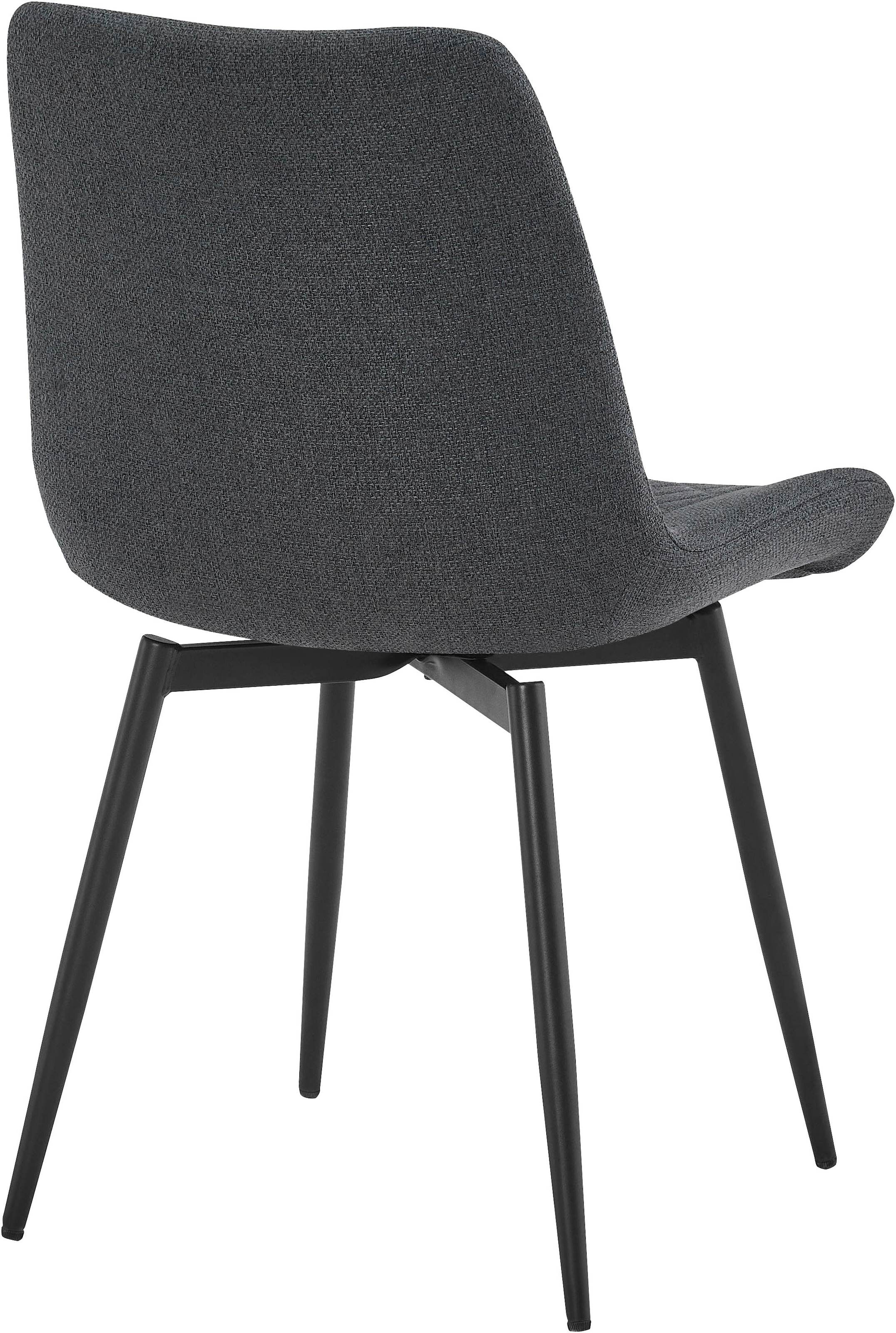 OTTO home Essgruppe »Juniper« Set, 5 tlg. Tisch 140x80cm in Sinterstein-Keramikoptik mit 4 Stühlen, 360° drehbar
