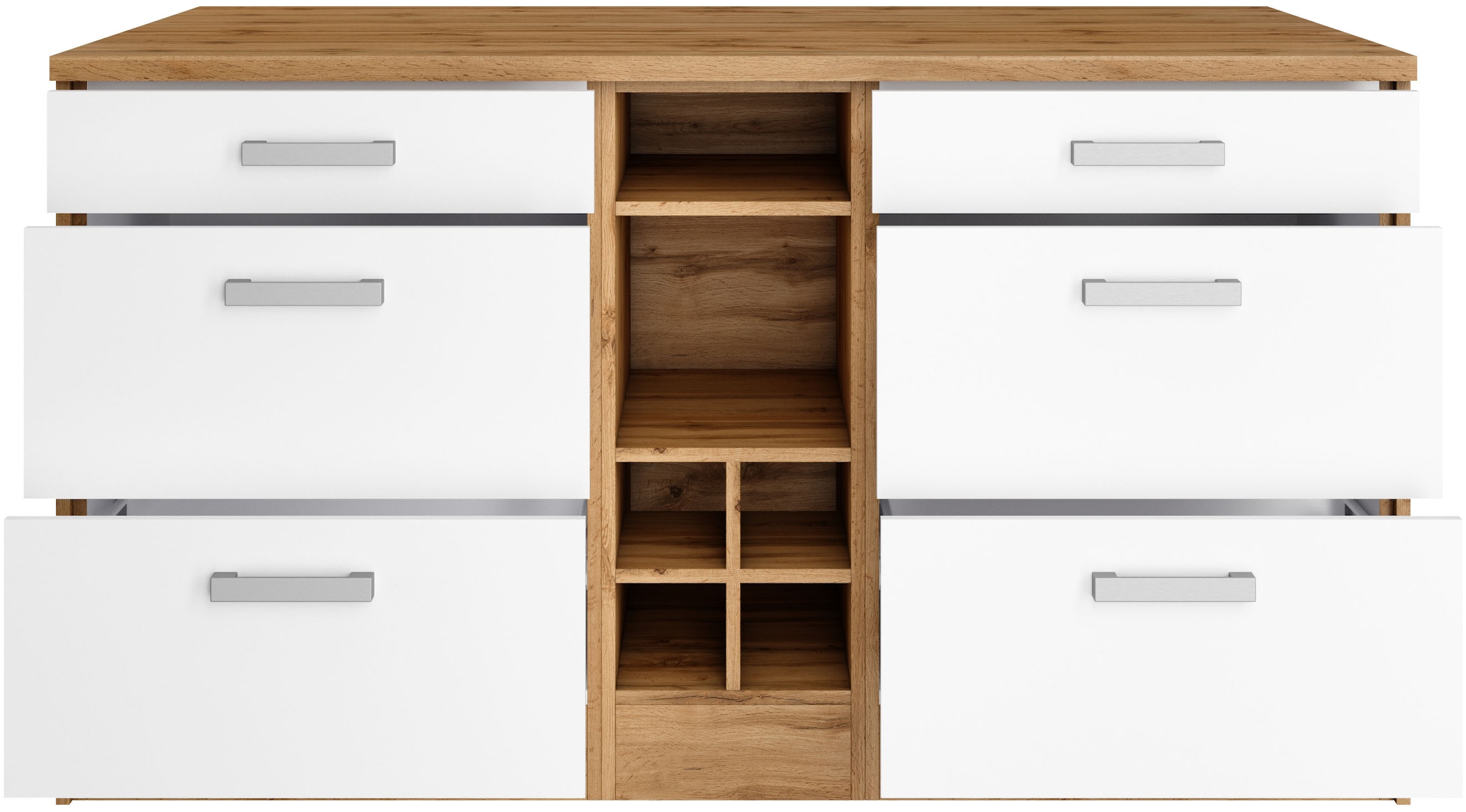 KOCHSTATION Kücheninsel »KS-Toronto«, Breite 153 cm, MDF-Fronten, Flaschenregal