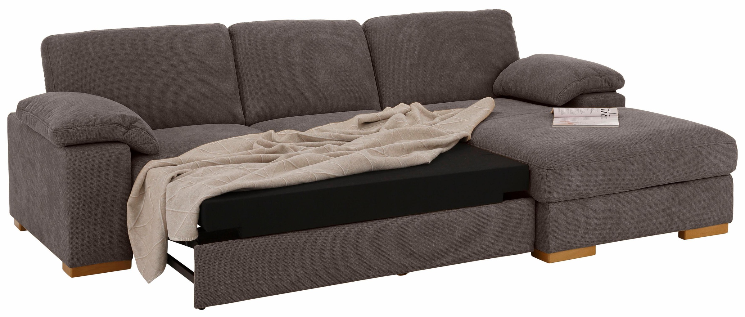 Home affaire Ecksofa »Ventura L-Form«, wahlweise mit Bettfunktion und Bettfunktion/Bettkasten