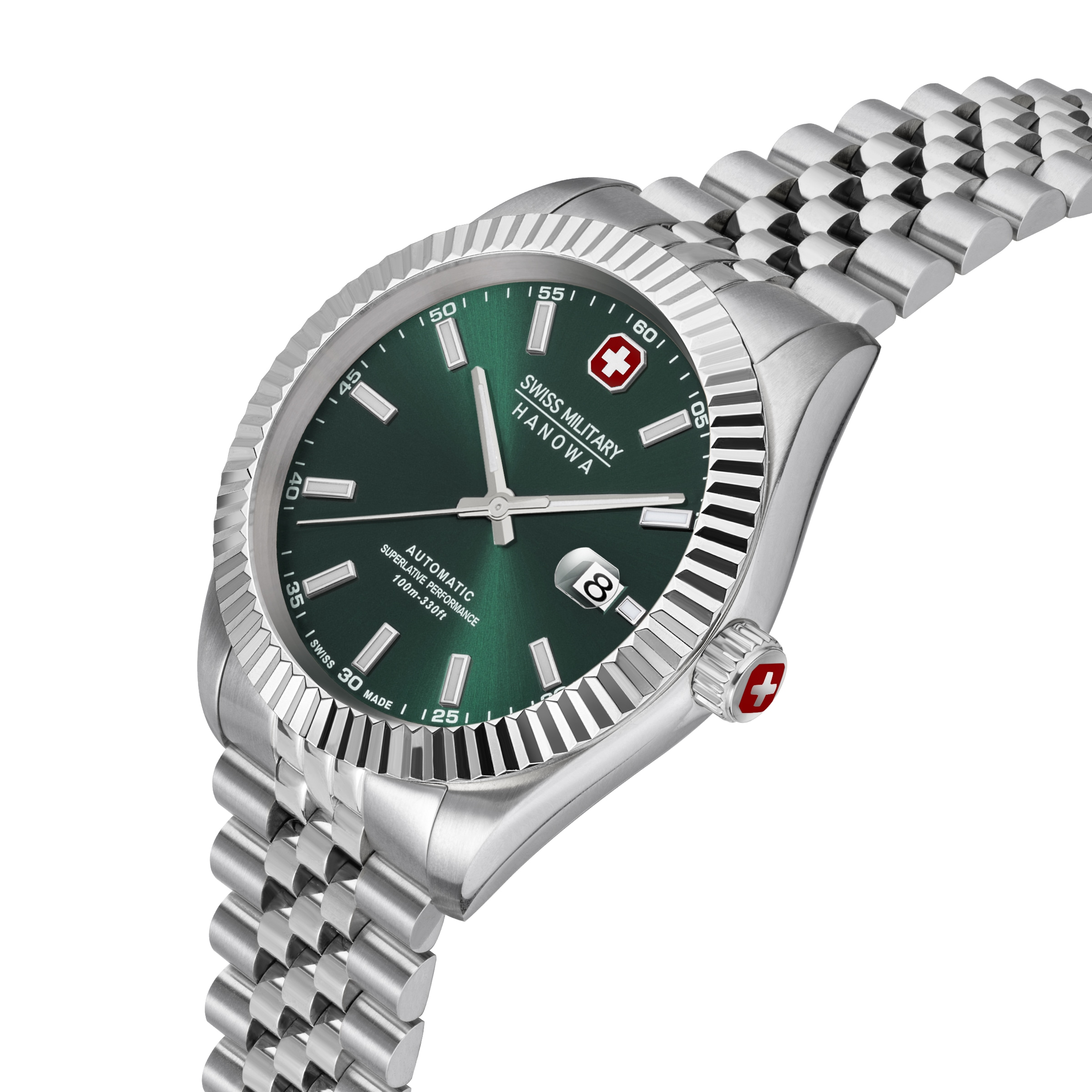 Swiss Military Hanowa Automatikuhr »Diligenter« Armbanduhr, Herrenuhr, Swiss Made, Mechanische Uhr, Edelstahlarmband