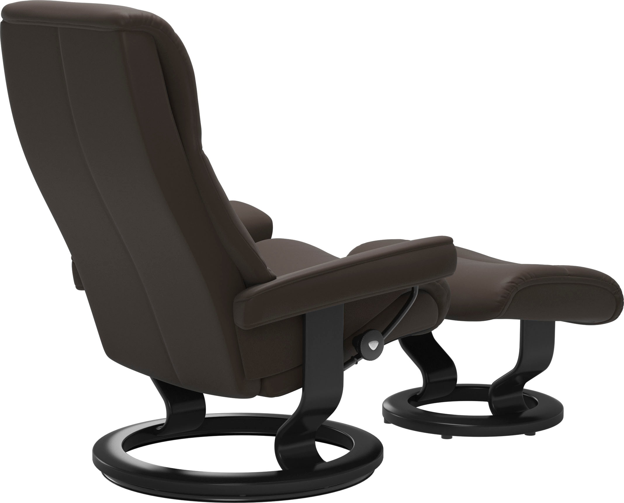 Stressless® Relaxsessel »View«, (Set, Relaxsessel mit Hocker), mit Classic Base, Größe L,Gestell Schwarz