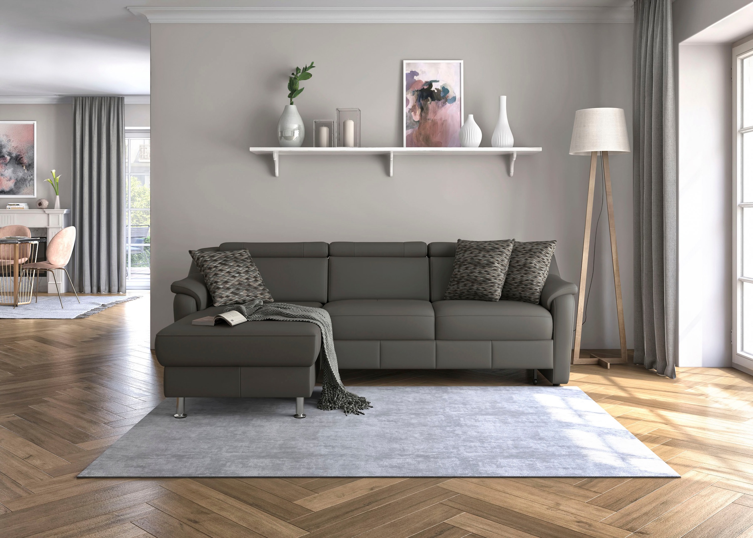 sit&more Ecksofa »Freetown L-Form« inklusive Kopfteilverstellung und komfor günstig online kaufen