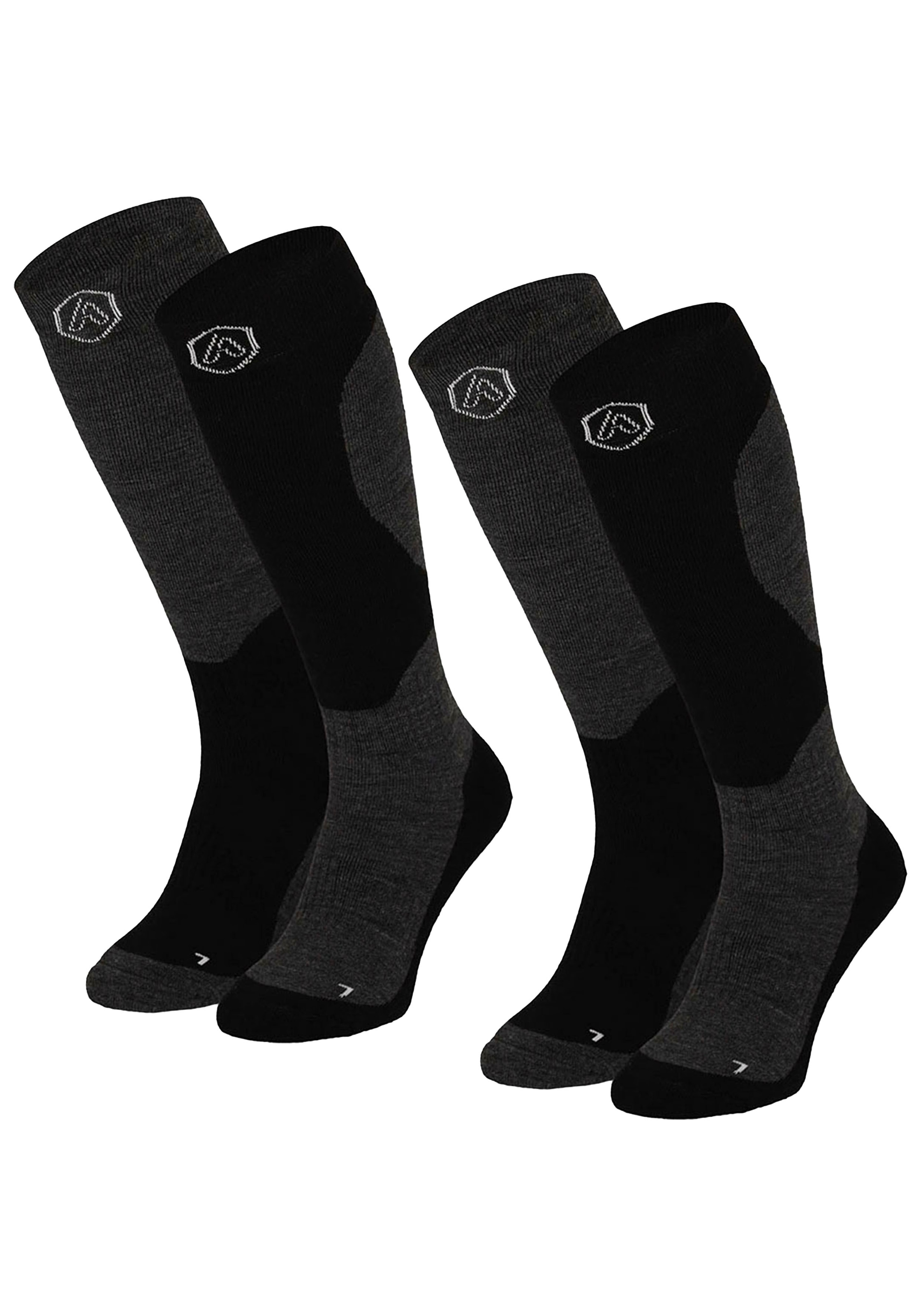 Apollo Kniestrümpfe »ADULTS SKI SOCKS DESIGN«, (2er Pack), mit Logostickerei