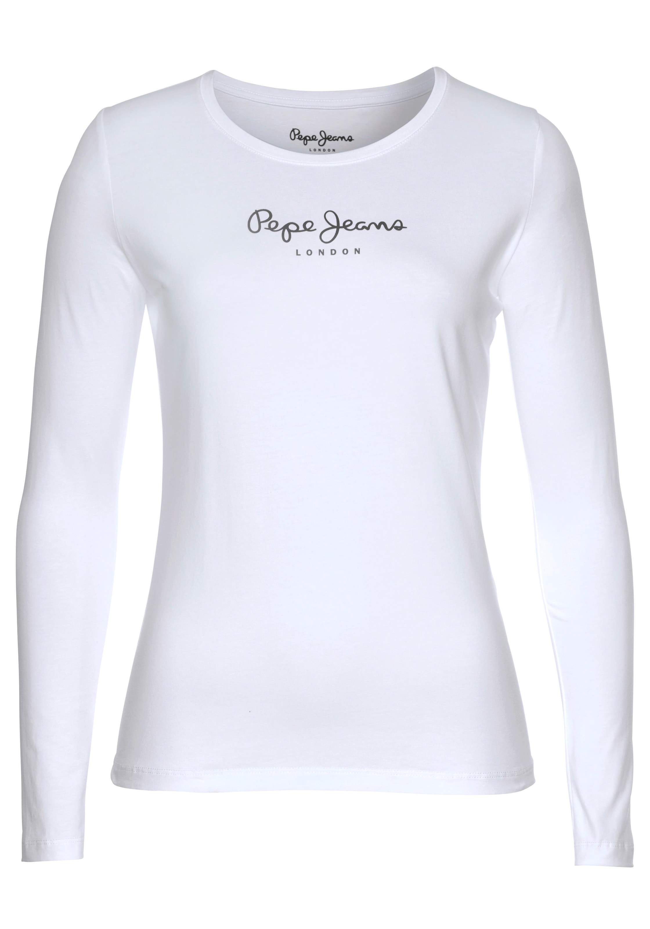 Pepe Jeans Langarmshirt »NEW VIRGINA L/S« mit Logo-Print