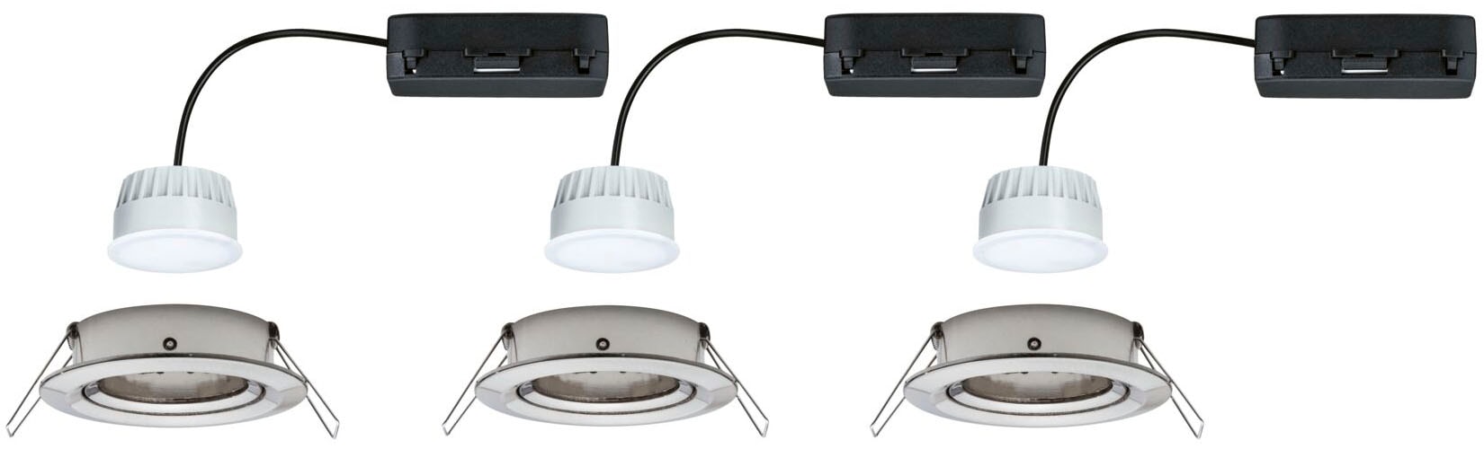 Paulmann LED Einbauleuchte »LED Einbauleuchte Nova Coin rund 84mm 50°«, 3 flammig, Leuchtmittel LED-Modul | LED fest integriert, Memoryfunktion, Farbwechsler, Farbsteuerung, Dimmer, Smart Home