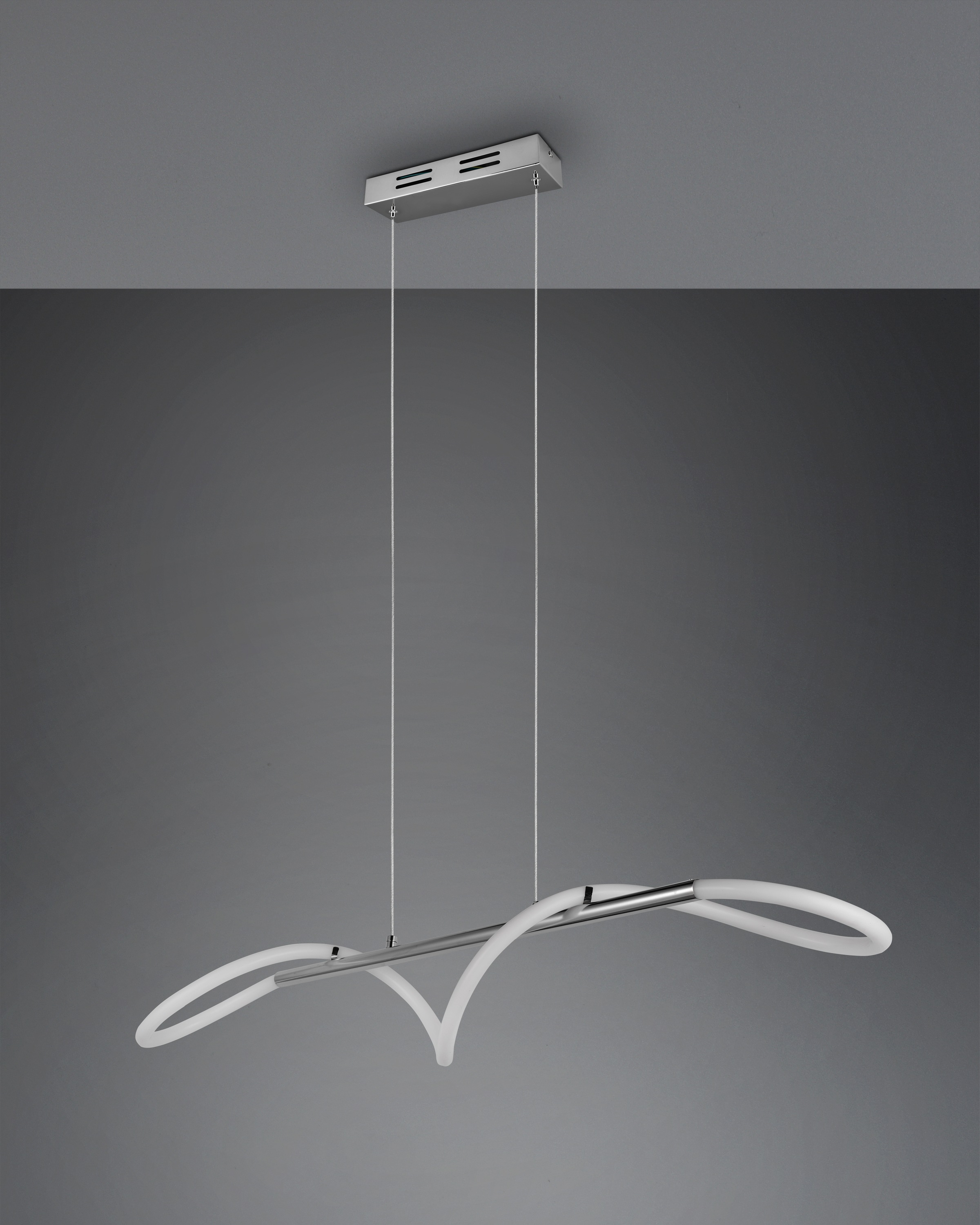 REALITY Leuchten LED Pendelleuchte »ARGOS, Hängelampe Esszimmer Wohnzimmer, 28W LED kaltweiß 4000K 3500 Lm«, 1 flammig, Leuchtmittel LED-Board | LED fest integriert, Hängeleuchte höhenverstellbar bis 150cm, 3 Stufen Switch Dimmer