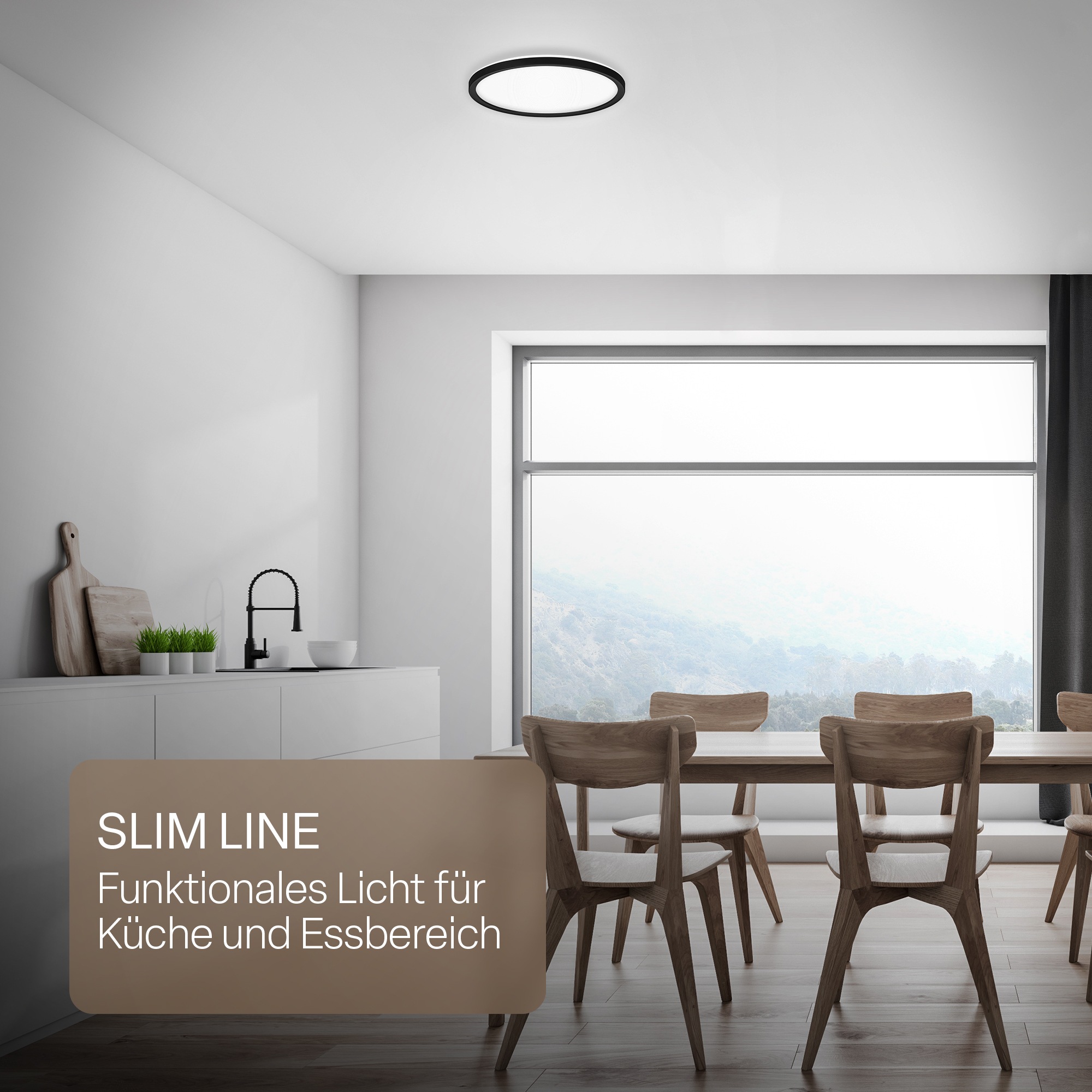 B.K.Licht LED Panel »SHALLOW« LED-Board 1 Stk. Neutralweiß 29x3 cm, Badlampe, Badezimmer, Küche, Wohnzimmer