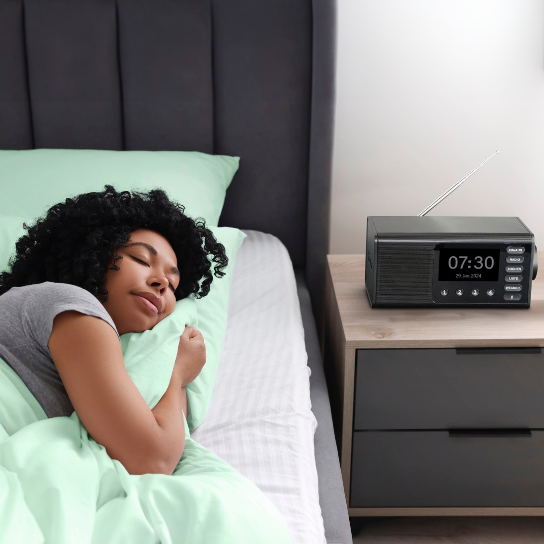 Hama Digitalradio (DAB+) »DAB-Radio (mit Bluetooth, Digitalradio, FM/DAB plus, Radiowecker)«, (5 W)